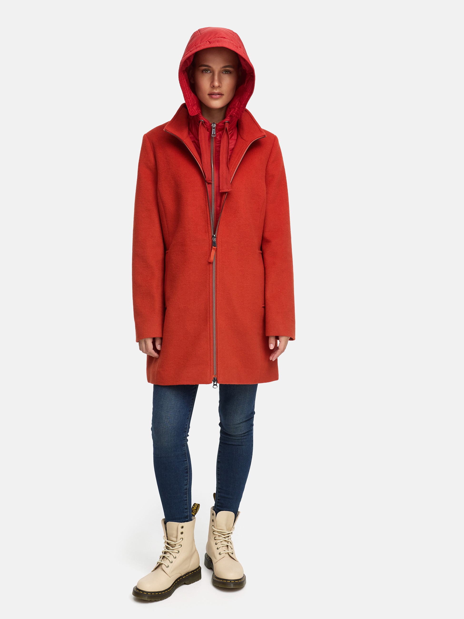 MANISA Wolljacke, mit Kapuze, mit herausnehmbarer Kapuze