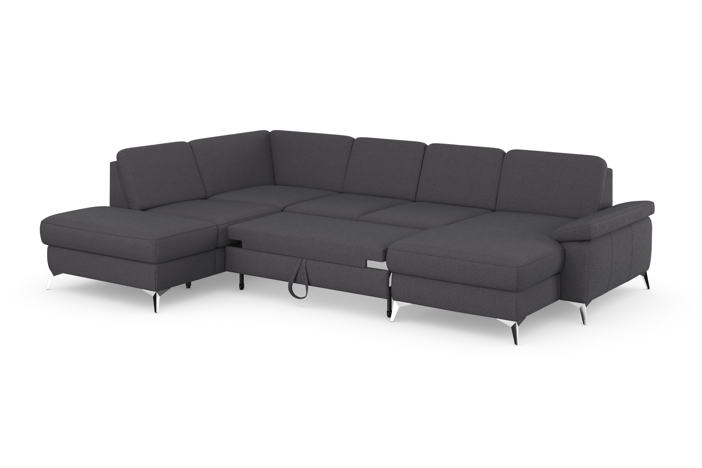 sit&more Wohnlandschaft »Padua U-Form«, inklusive Sitztiefenverstellung, Armteilfunktion und Federkern