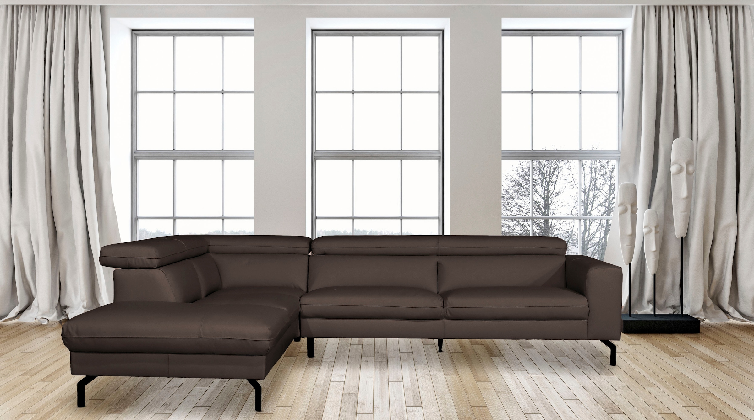 Places of Style Ecksofa "Olanta, modern und bequem, Breite 305cm, Fuß 16cm günstig online kaufen