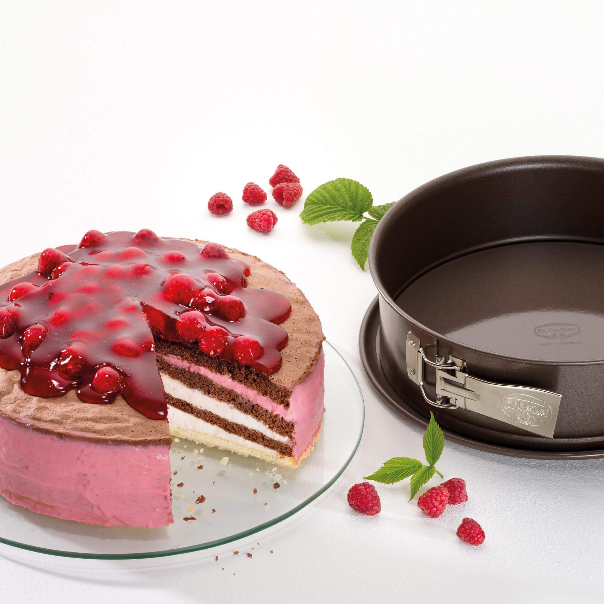 Dr. Oetker Küchenhelfer Springform »Back-Edition, mit Emaille-Servierboden« Antihaft-Beschichtung, schnitt-& kratzfest, hitzebeständig bis 230°C