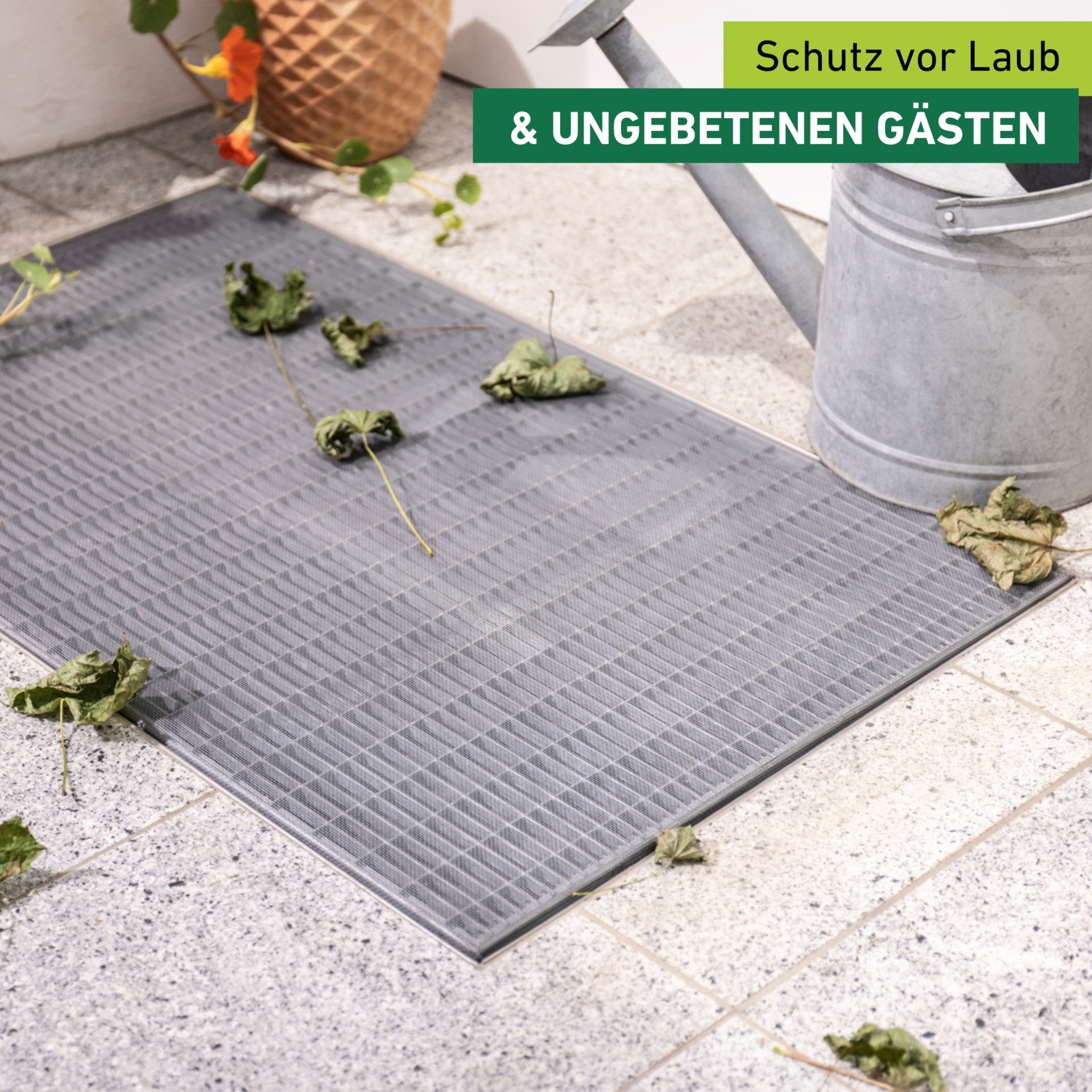 Windhager Lichtschachtabdeckung »zuverlässiger Schutz vor Laub, Ungeziefer, Kellerschacht Schutzgitter« 1 Stk. tlg. individuell kürzbar, erhältlich in Alu-, Edelstahl-, Fiberglasgewebe