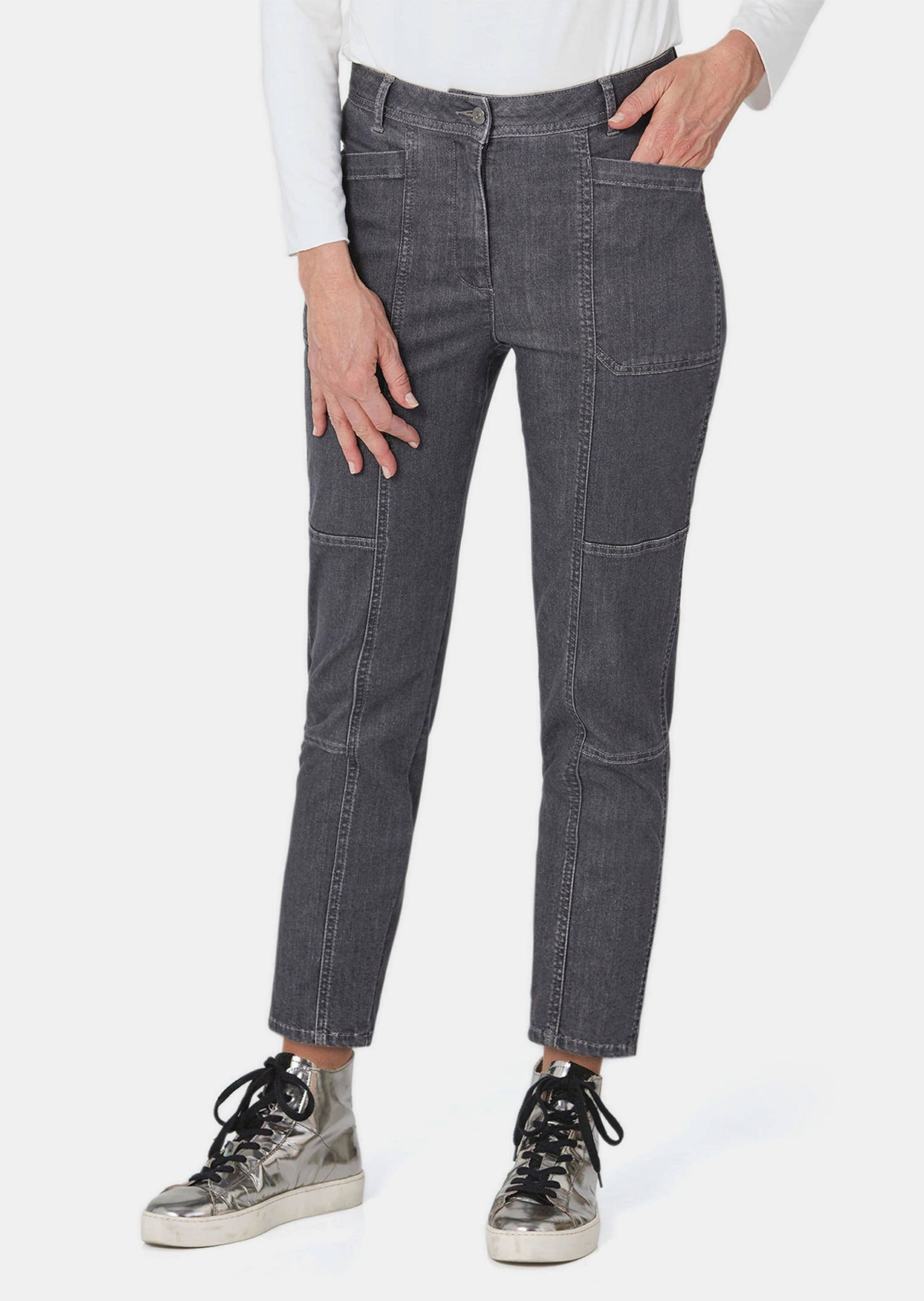 GOLDNER Chinohose »7/8-Jeans Jeans mit Wascheffekt«