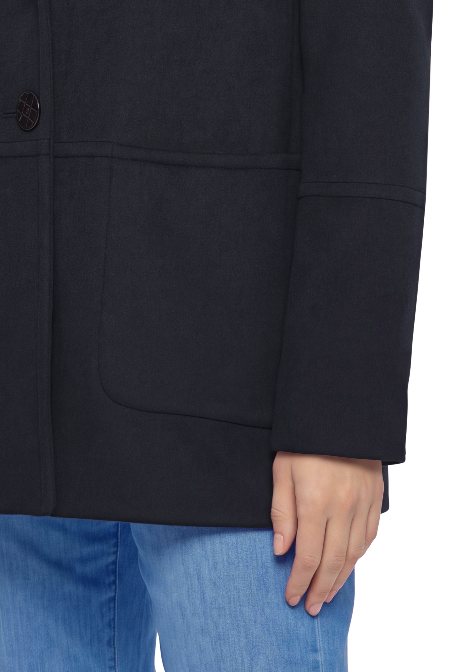 Gil Bret Wolljacke mit Kapuze mit Reverskragen und Steppkapuze