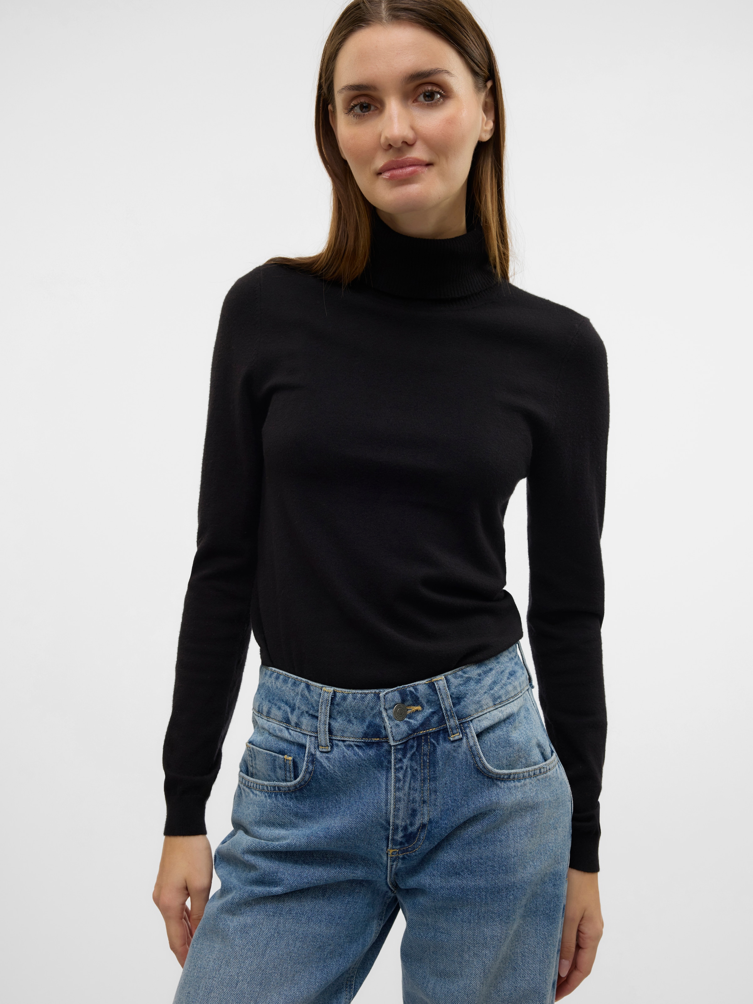 Vero Moda Rollkragenpullover "VMHAPPINESS LS ROLLNK PULLOVE GA BOO REP" günstig online kaufen