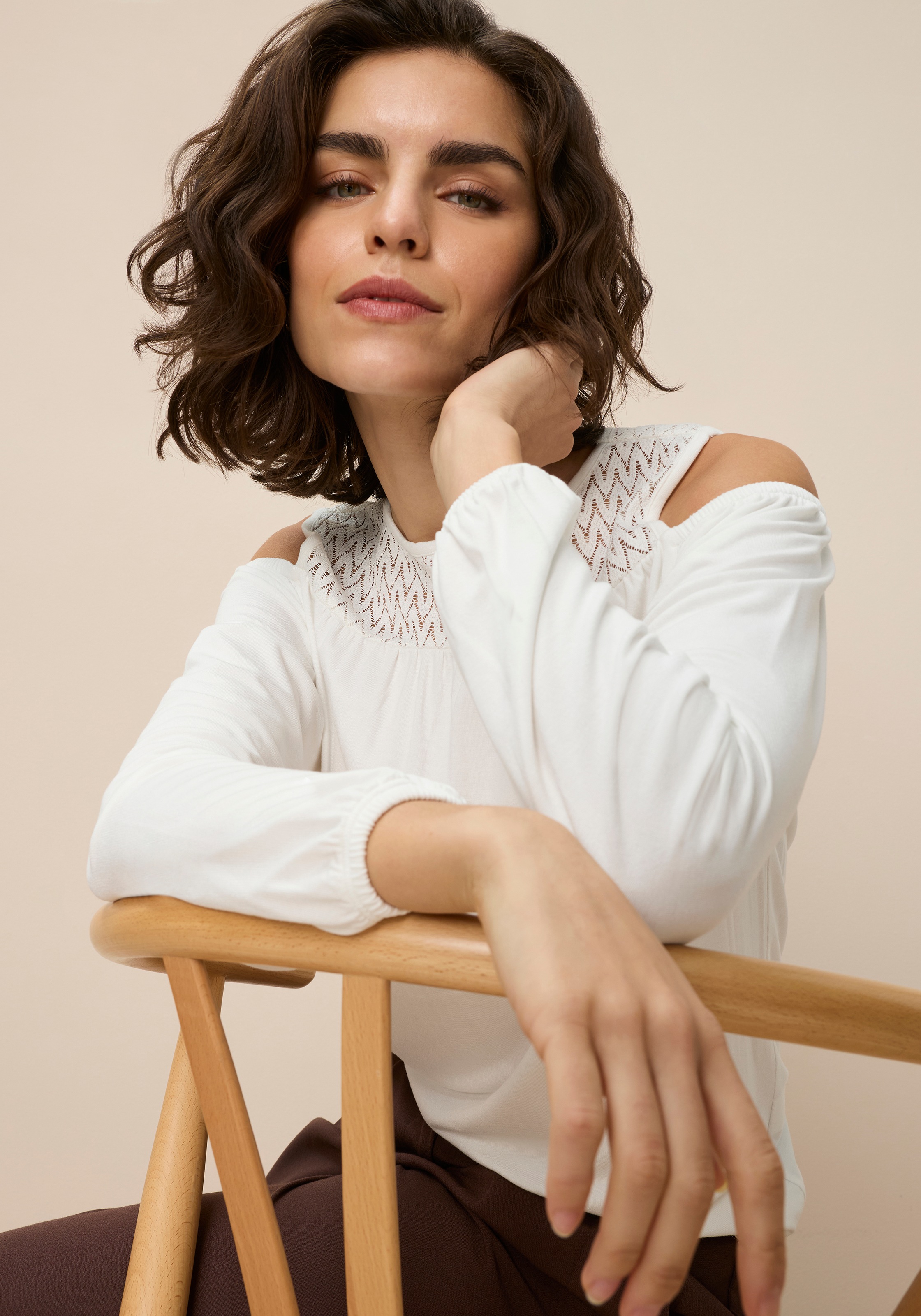 Thumbnail - Laura Scott Langarmshirt lässig geschnitten, Langarm, femininer Stil