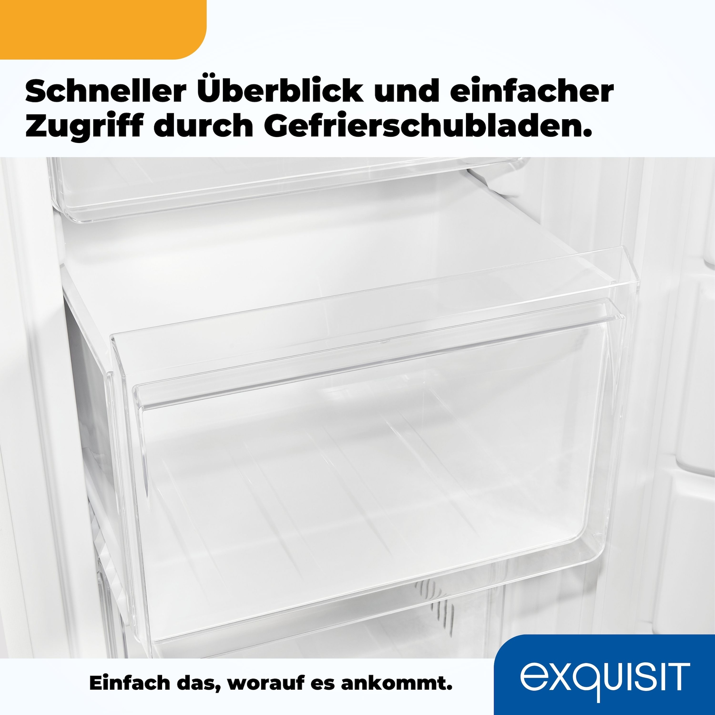 exquisit Gefrierschrank »GS231-NF-H-040C weiss« 143 cm hoch 54 cm breit NoFrost, 161 Liter Nutzinhalt