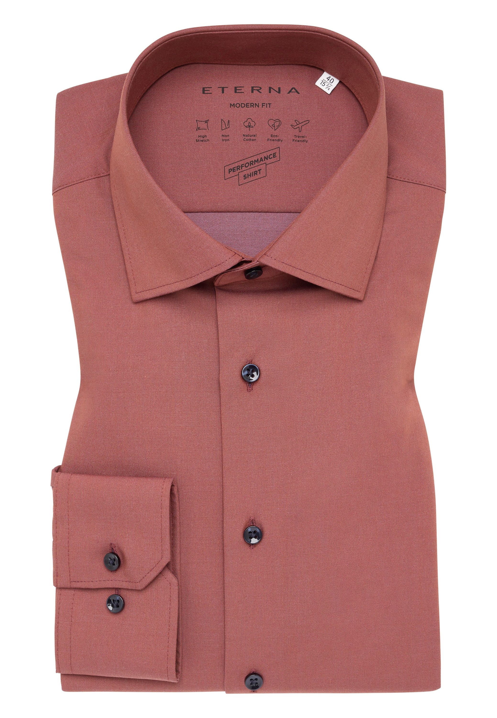 Eterna Langarmhemd »MODERN FIT«, NON IRON (bügelfrei)