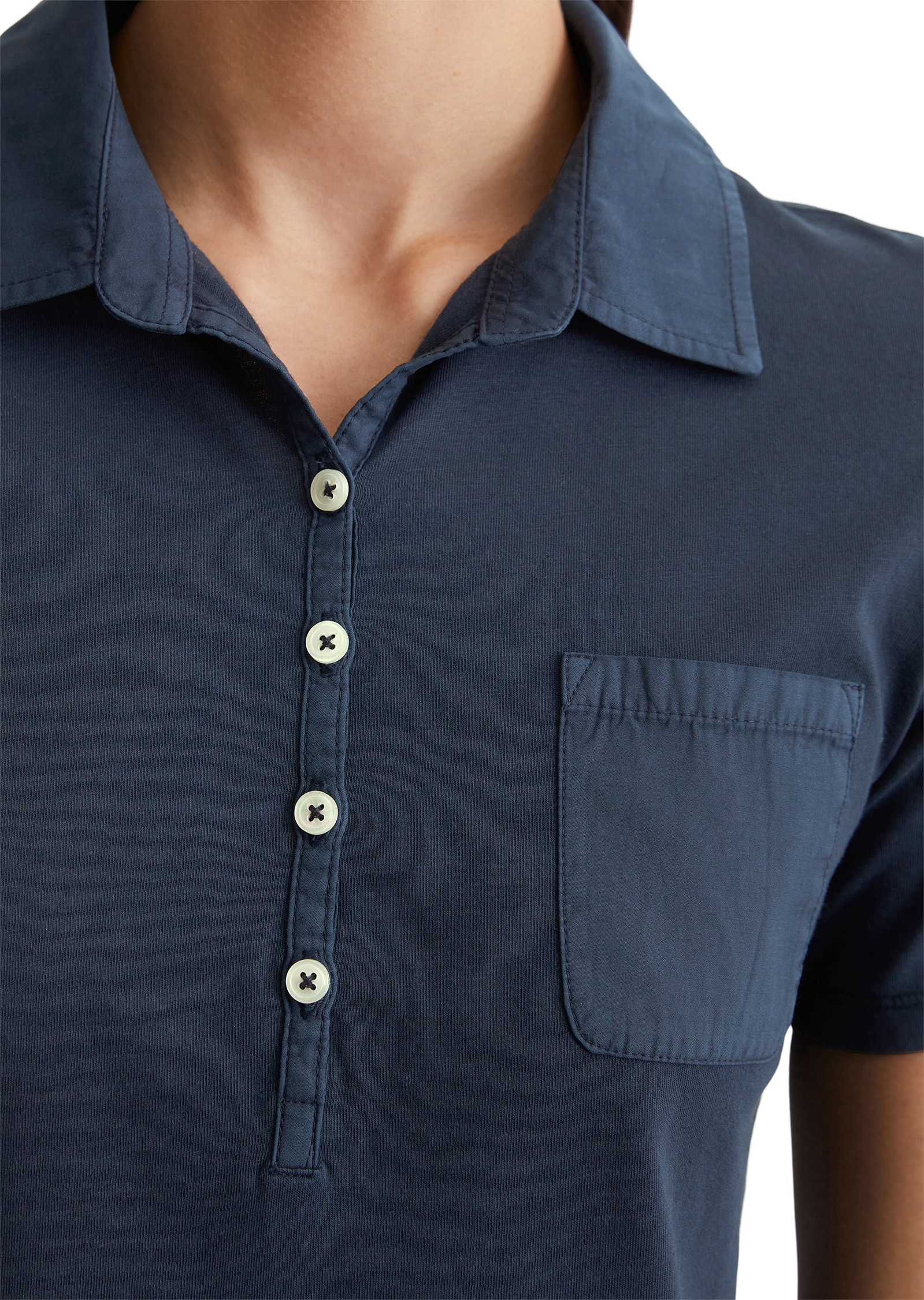 Marc O'Polo Poloshirt »mit Material-Mix-Details«