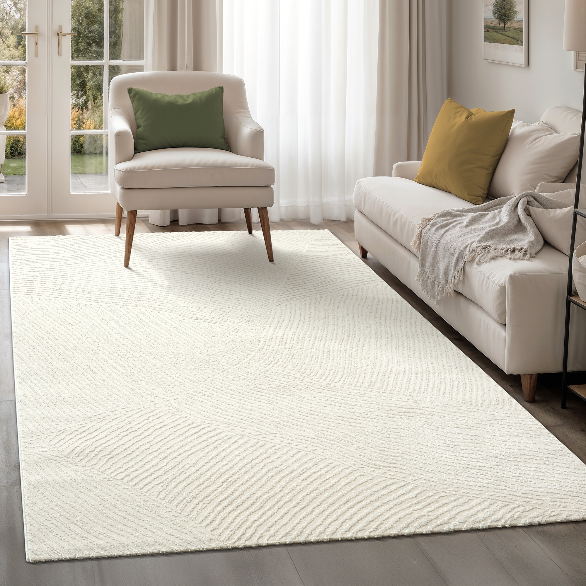 Sanat "Hera 3401, auch als Läufer erhältlich" rechteckig 11 mm Höhe Kurzflor, modern, Wohnzimmer, Schlafzimmer, fussbodenheizungsgeeignet