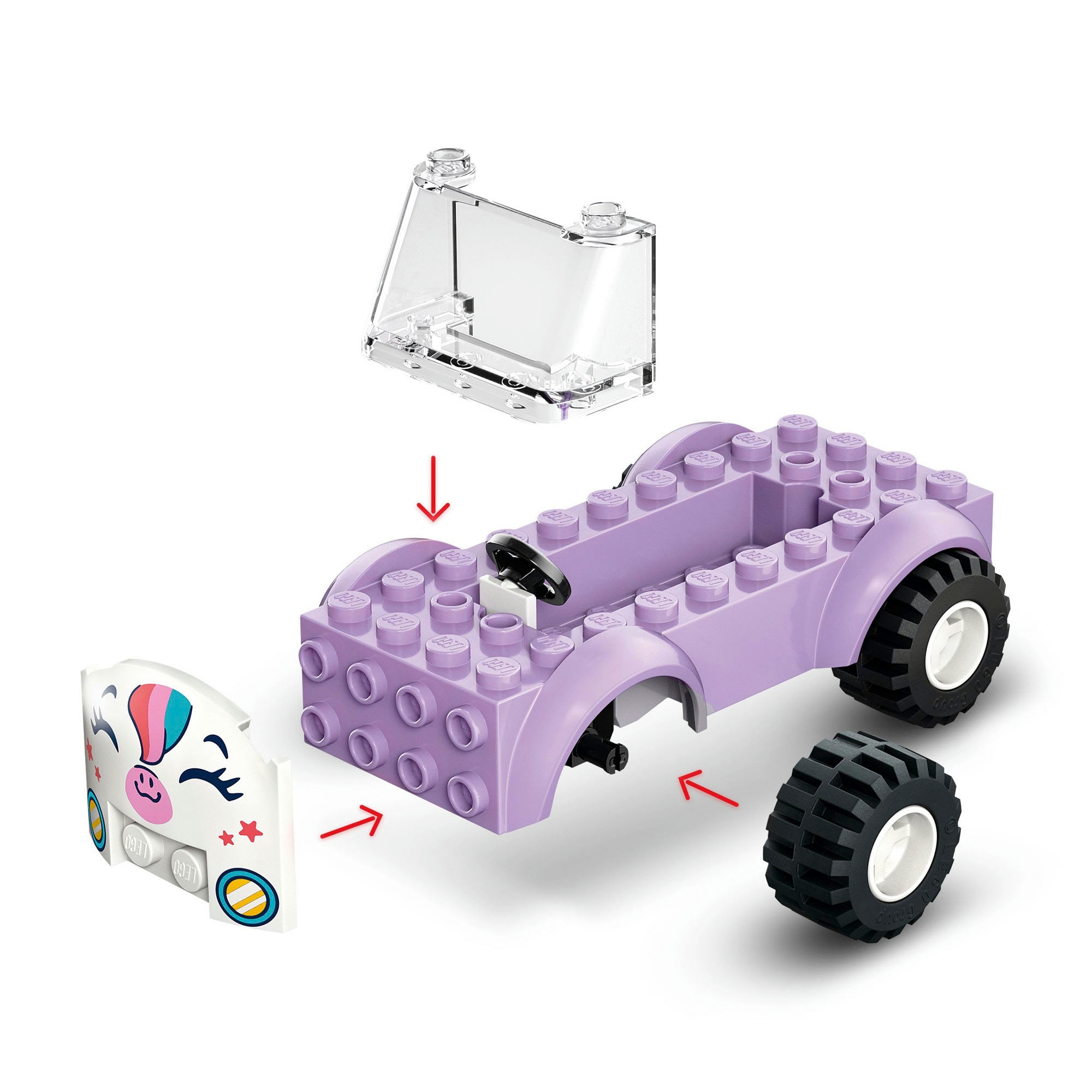 LEGO® Konstruktionsspielsteine »Einhorn-Kuchenlieferwagen (42675), LEGO Friends« Made in Europe