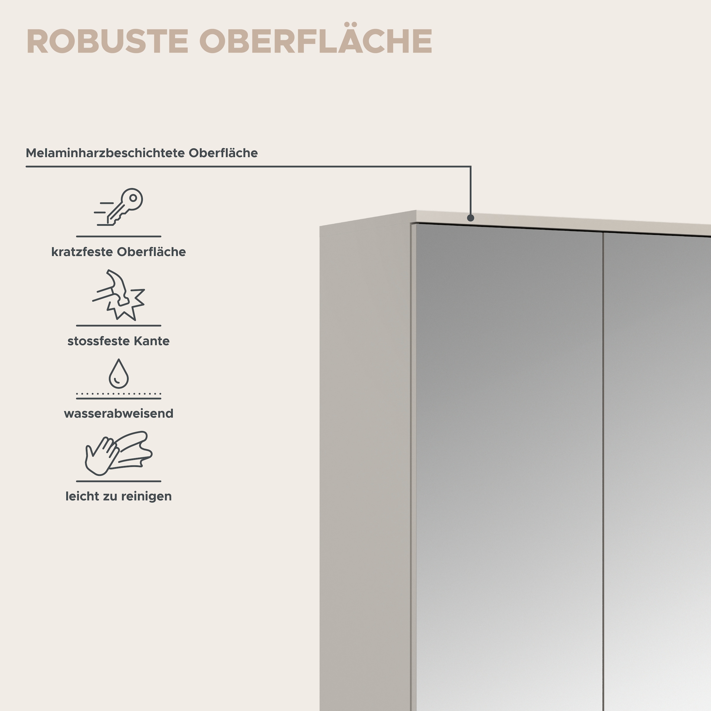 Home affaire Garderoben-Set »TRONDHEIM, 6-teilig, Breite 273cm, individuell platzier- & erweiterbar« Set, bestehend aus: 3x Garderobenschrank & 3-tlgs. Zwischenbauelement, 5 Stk. tlg.