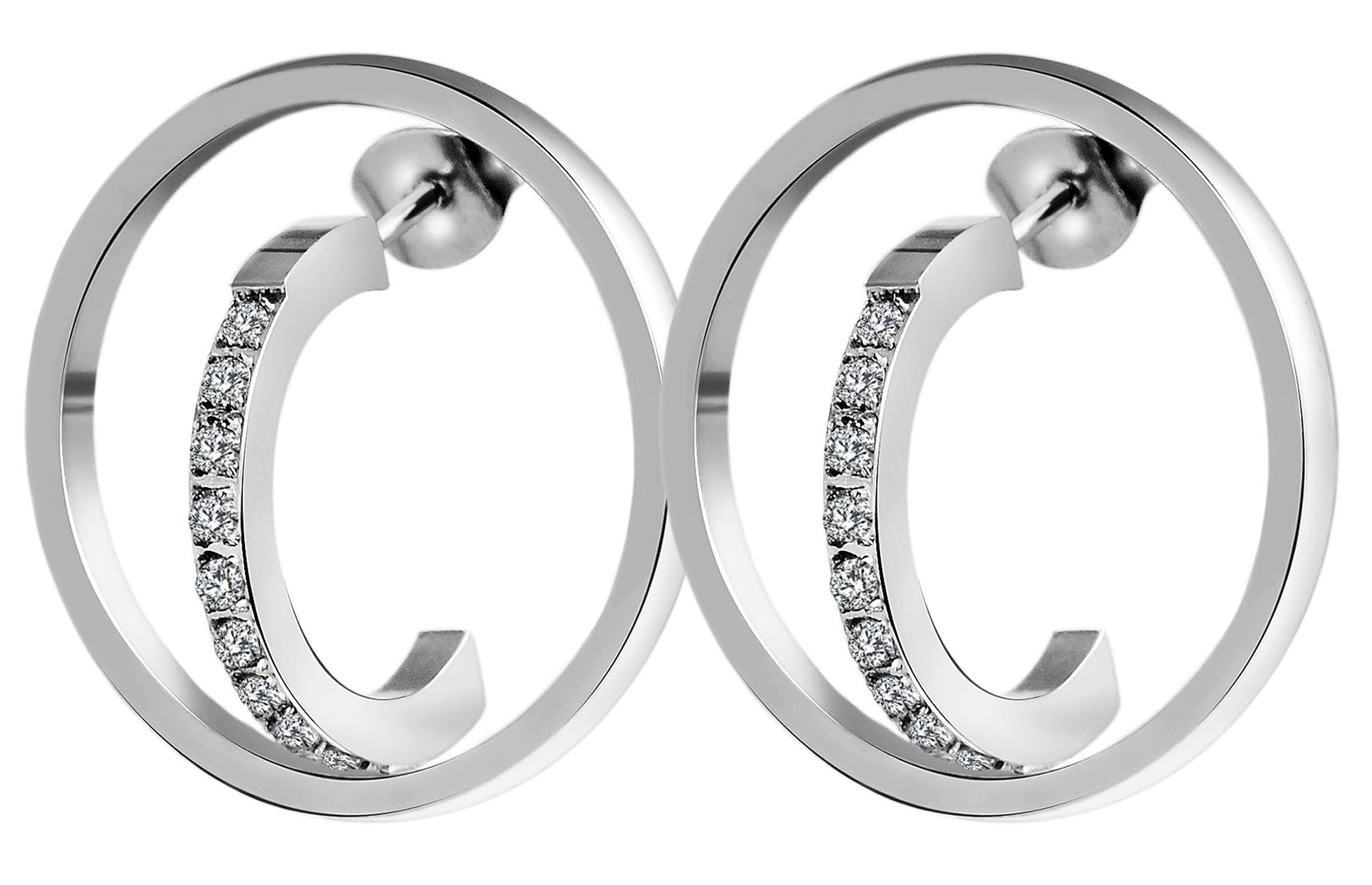 Adelia´s Paar Ohrhänger »Damen Ohrringe – Ohrstecker aus Edelstahl mit Strass Steinchen« Zum Verschenken – ideal zum einen besonderen Tag