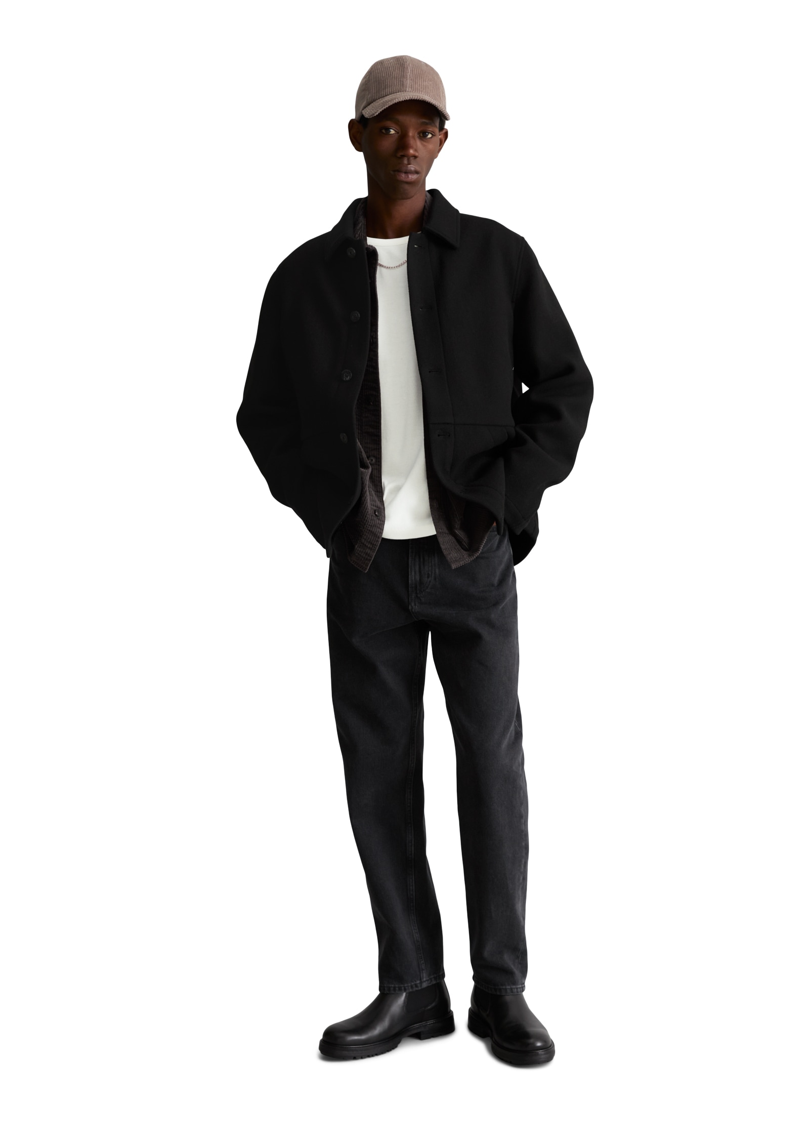Marc O'Polo DENIM Outdoorjacke »aus Wolle-Mix mit Recycling-Anteil« ohne Kapuze