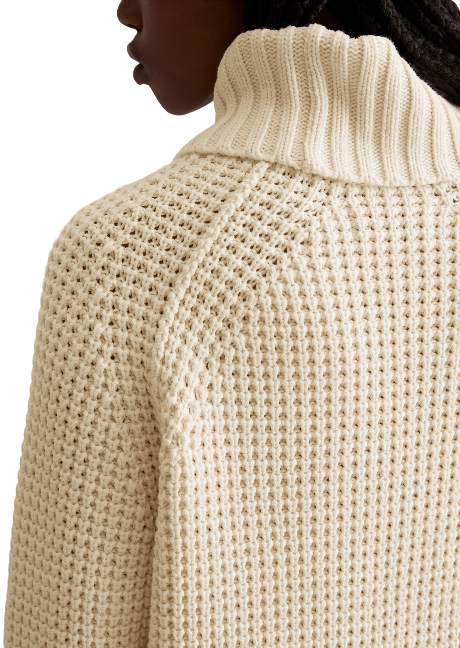 Thumbnail - Marc OPolo DENIM Rollkragenpullover relaxedfit, aus Organic Cotton-Mix, mit lässiger Waffel-Struktur