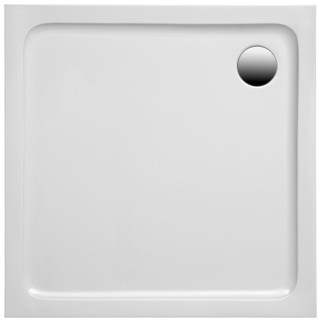 OTTOFOND Duschwanne, (Set), 100x100x3 cm, mit Fußgestell, Ablaufgarnitur und Fugendichtband