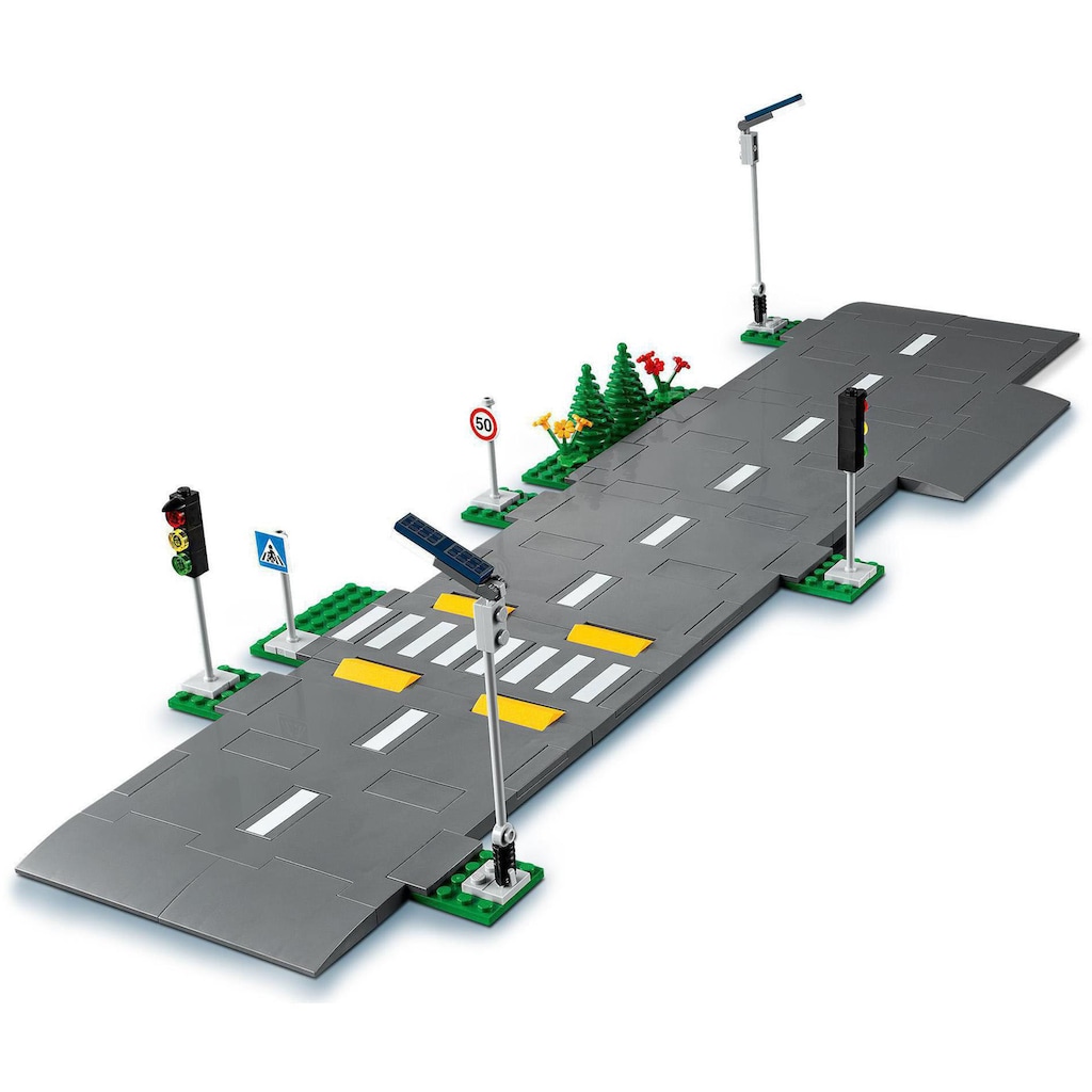LEGO® Konstruktionsspielsteine »Straßenkreuzung mit Ampeln (60304), LEGO® City Town«, (112 St.)