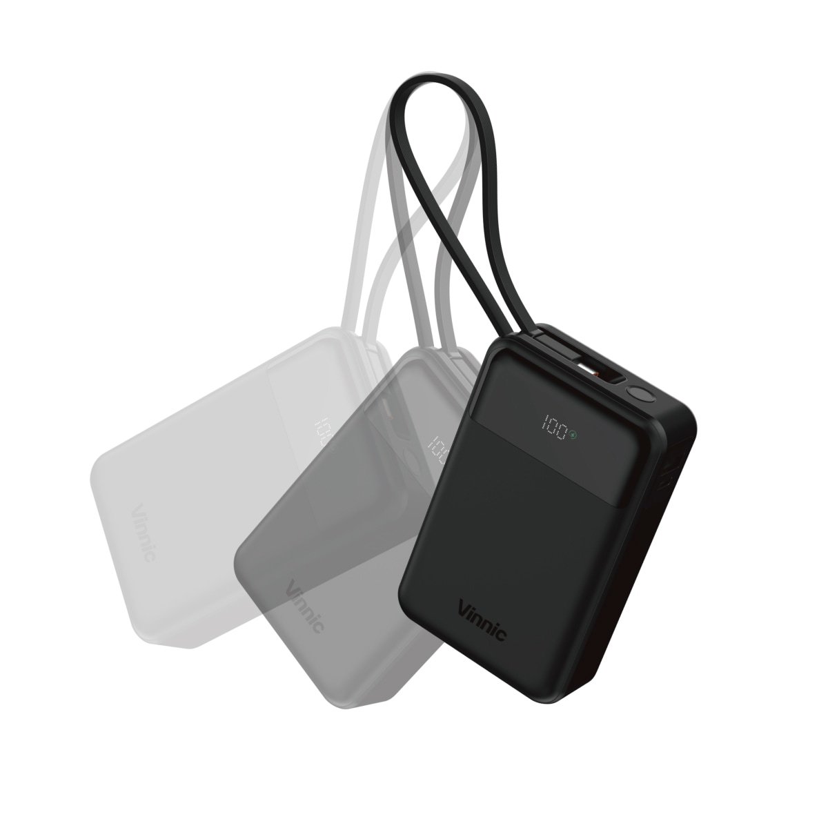 Vinnic Powerbank »DAMAVAND 2 20.000 mAh 65W«, Vinnic DAMAVAND 2 65W 20.000mAh Powerbank USB-C, Black, 20000 mAh