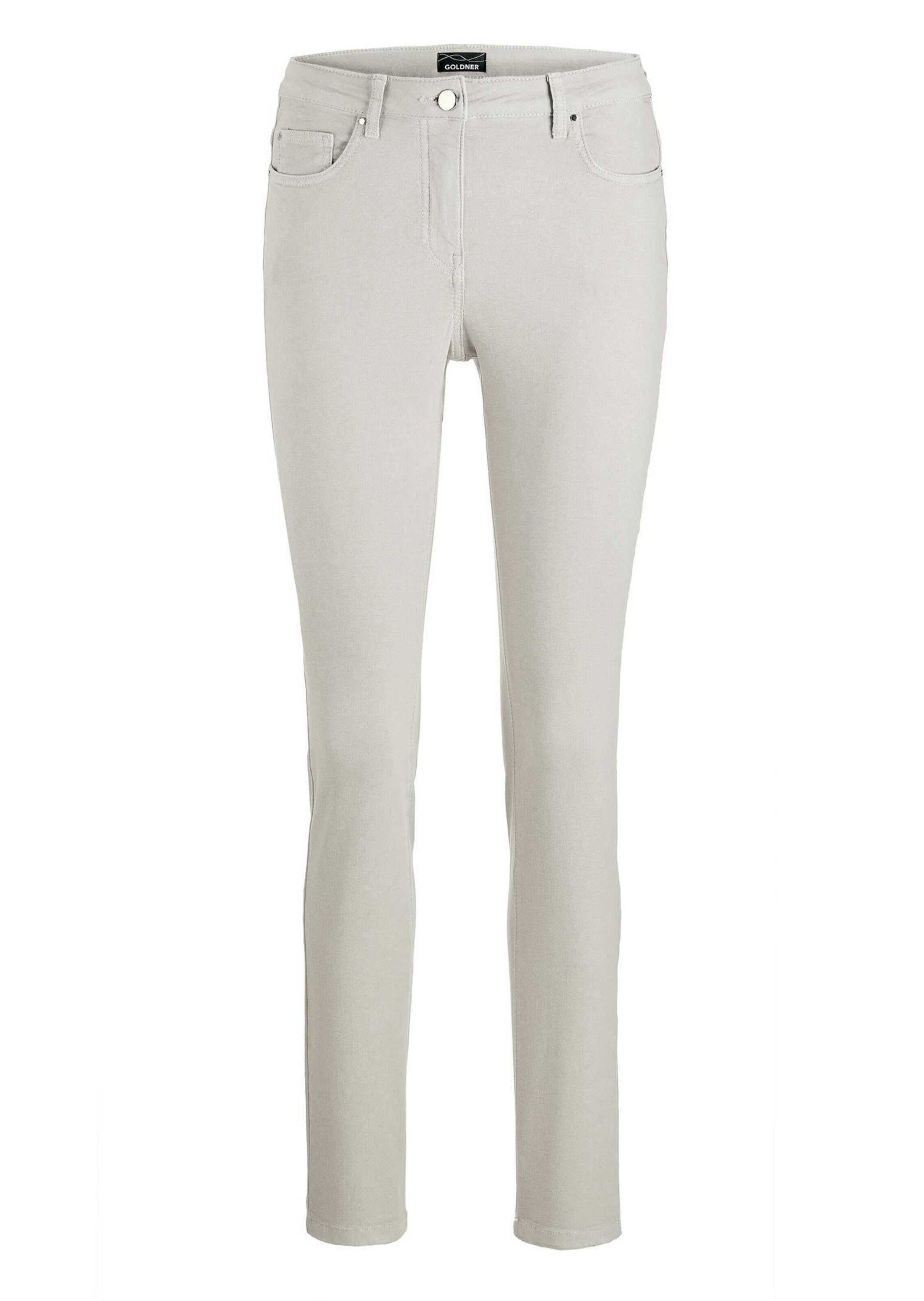 GOLDNER Regular-fit-Jeans "Kurzgröße Lange Freizeithose BELLA mit Formbund" Ohne