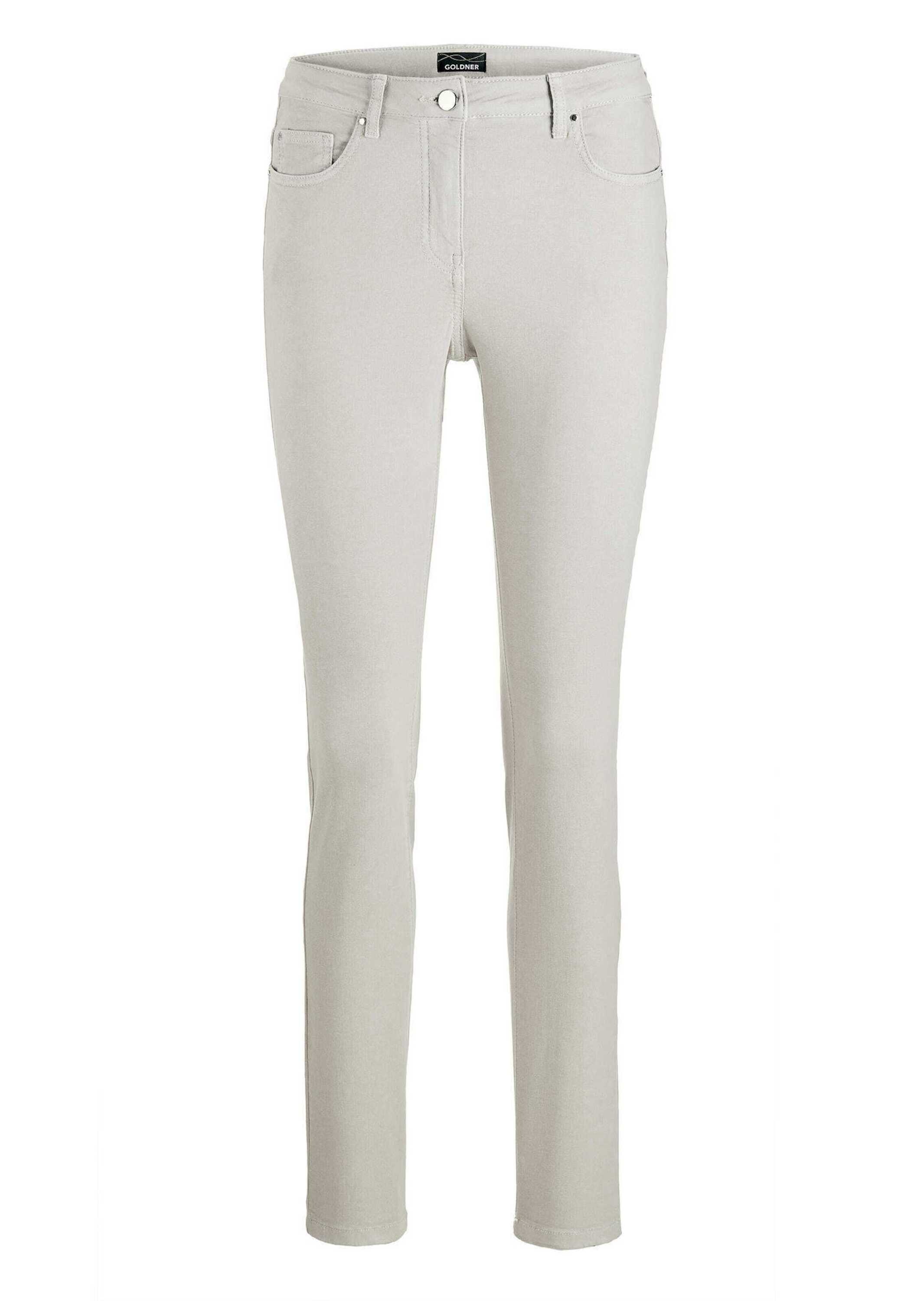 GOLDNER Regular-fit-Jeans "Lange Freizeithose BELLA mit Formbund" Ohne