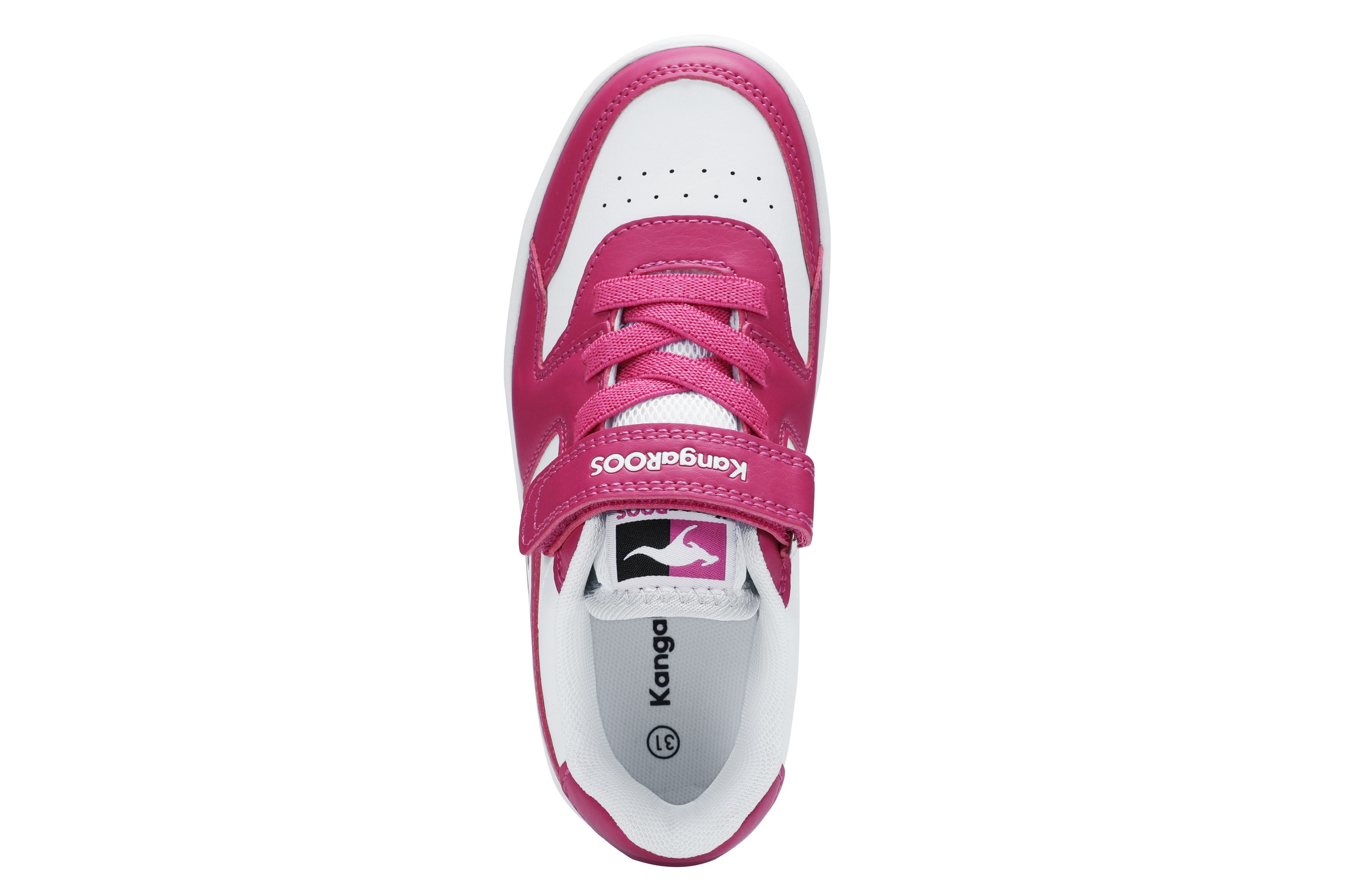 Sneaker KANGAROOS "K-CP Fair EV", Mädchen, Gr. 35, weiß (daisy pink, weiß), Synthetik, Schuhe Sneaker 3