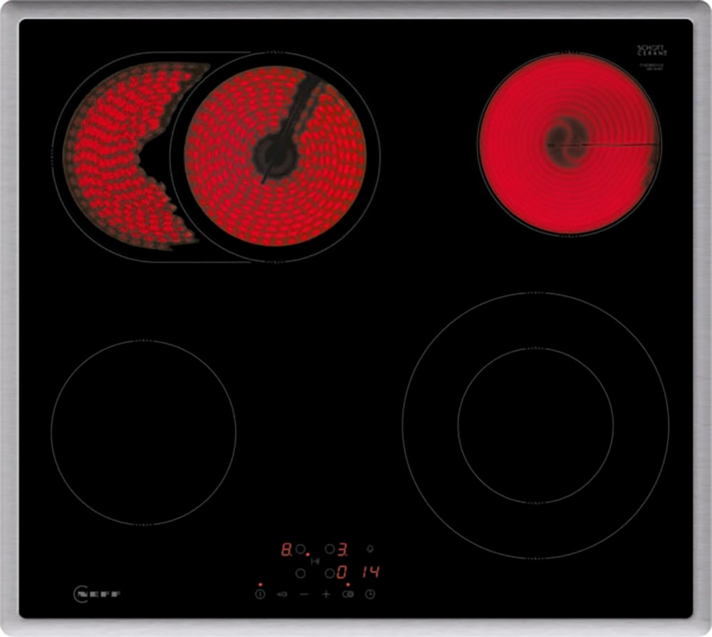 NEFF Elektro-Kochfeld von SCHOTT CERAN "T16SBN1L0", T16SBN1L0, mit einfacher Touch Control Bedienung