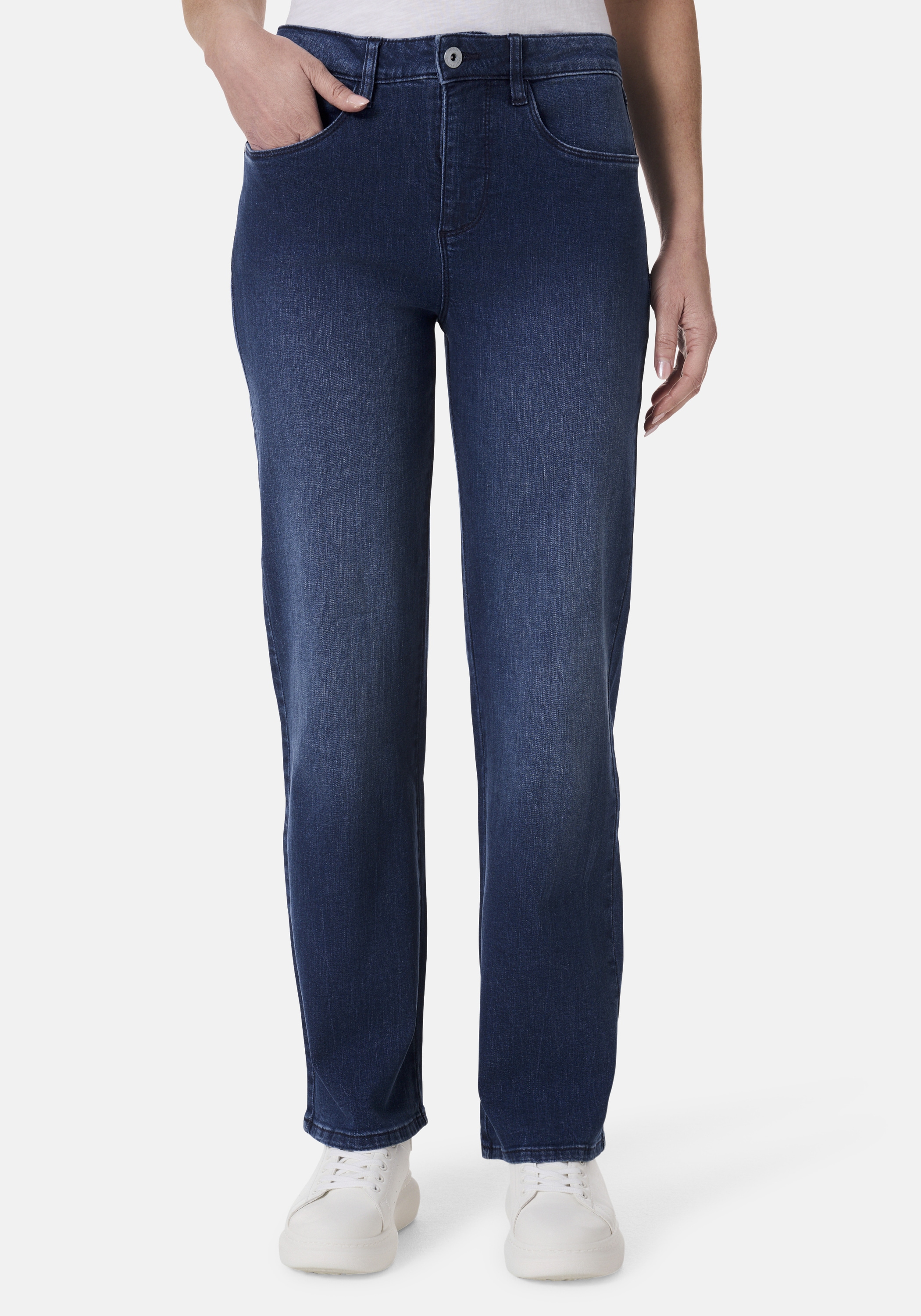 STOOKER WOMEN Weite Jeans "Mary Stretch Wide leg fit" Wide Leg Fit Casual Clean Wash Jersey für Damen