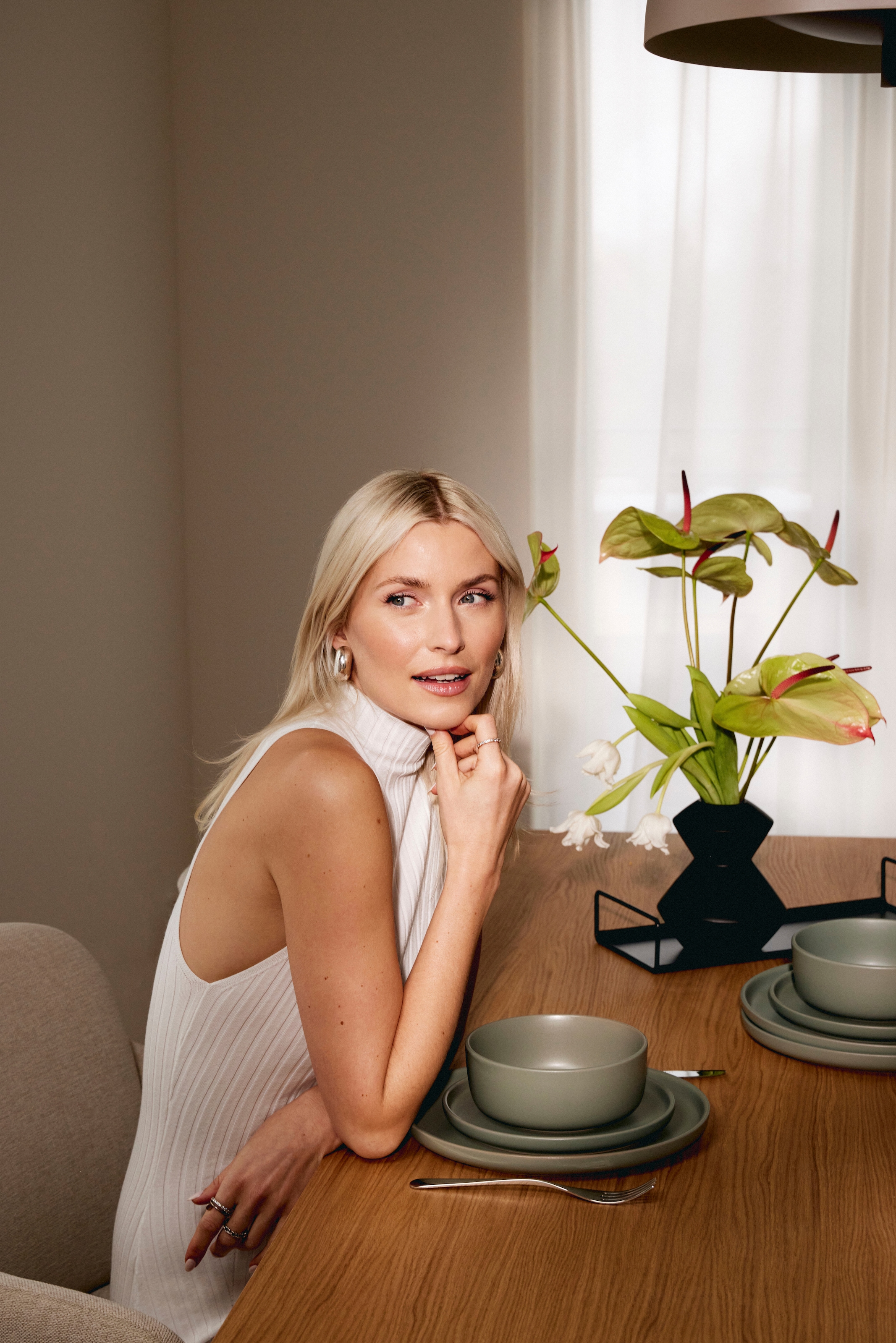 LeGer Home by Lena Gercke Tafelservice »Geschirr-Set, Service Belli«, (Set, 12 tlg.), runde Form, Scandi Style, 12 Teile, für 4 Personen