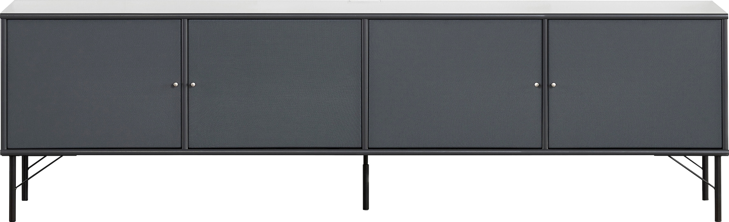 Hammel Furniture TV-Board »Mistral Fernsehschrank, Medienmöbel«, mit Türen mit Akustikstoff, Metall Füße, Lowboard, B: 214,9 cm