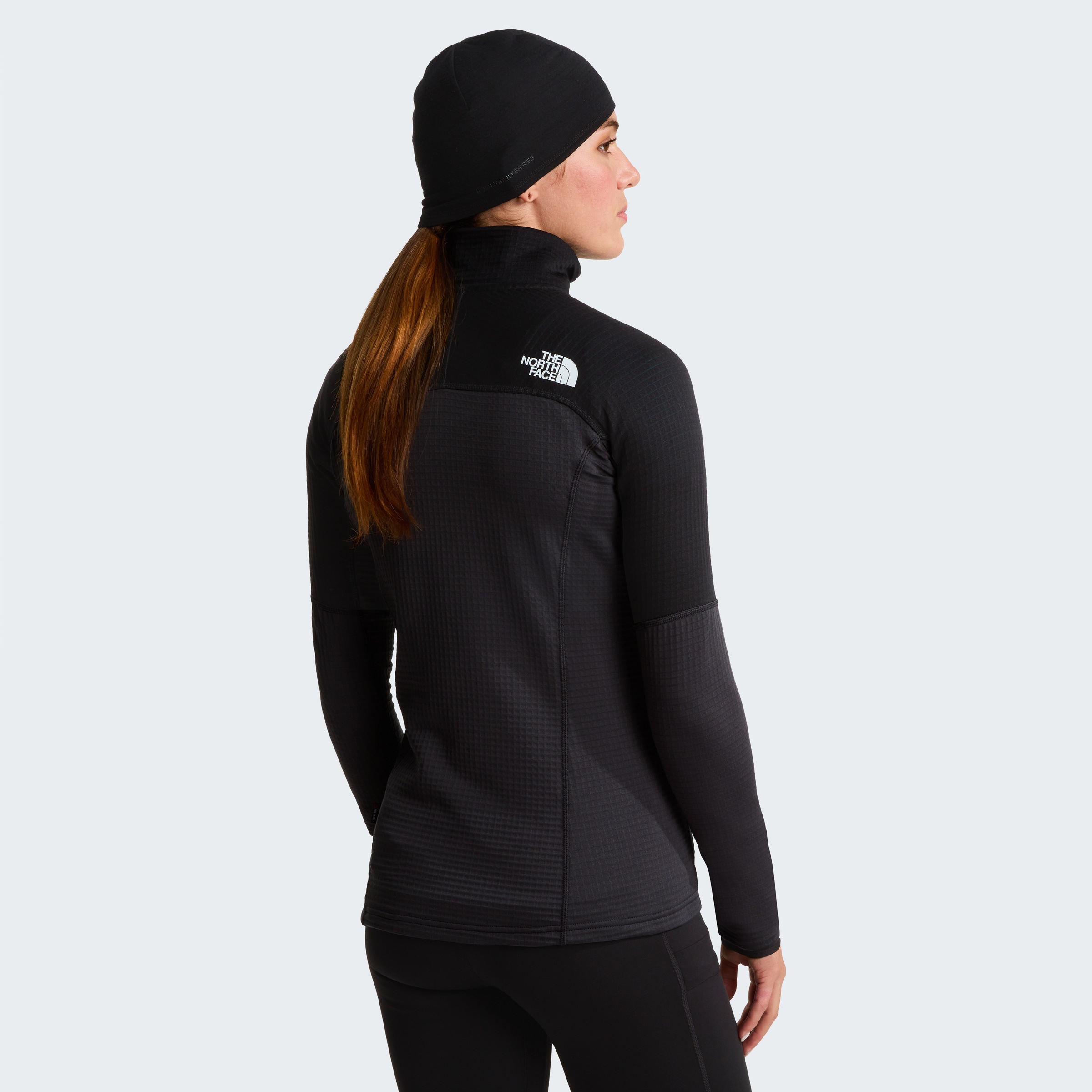 Fleecejacke THE NORTH FACE "W POLARTEC POWERGRID STORMGAP JACKET", Damen, Gr. S, asphalt grau, tnf schwarz, Obermaterial: 93% Polyester, 7% Elasthan, Jacken Fleecejacke, für Erwachsene, für Outdoor-Aktivitäten, sportlicher Stil 3