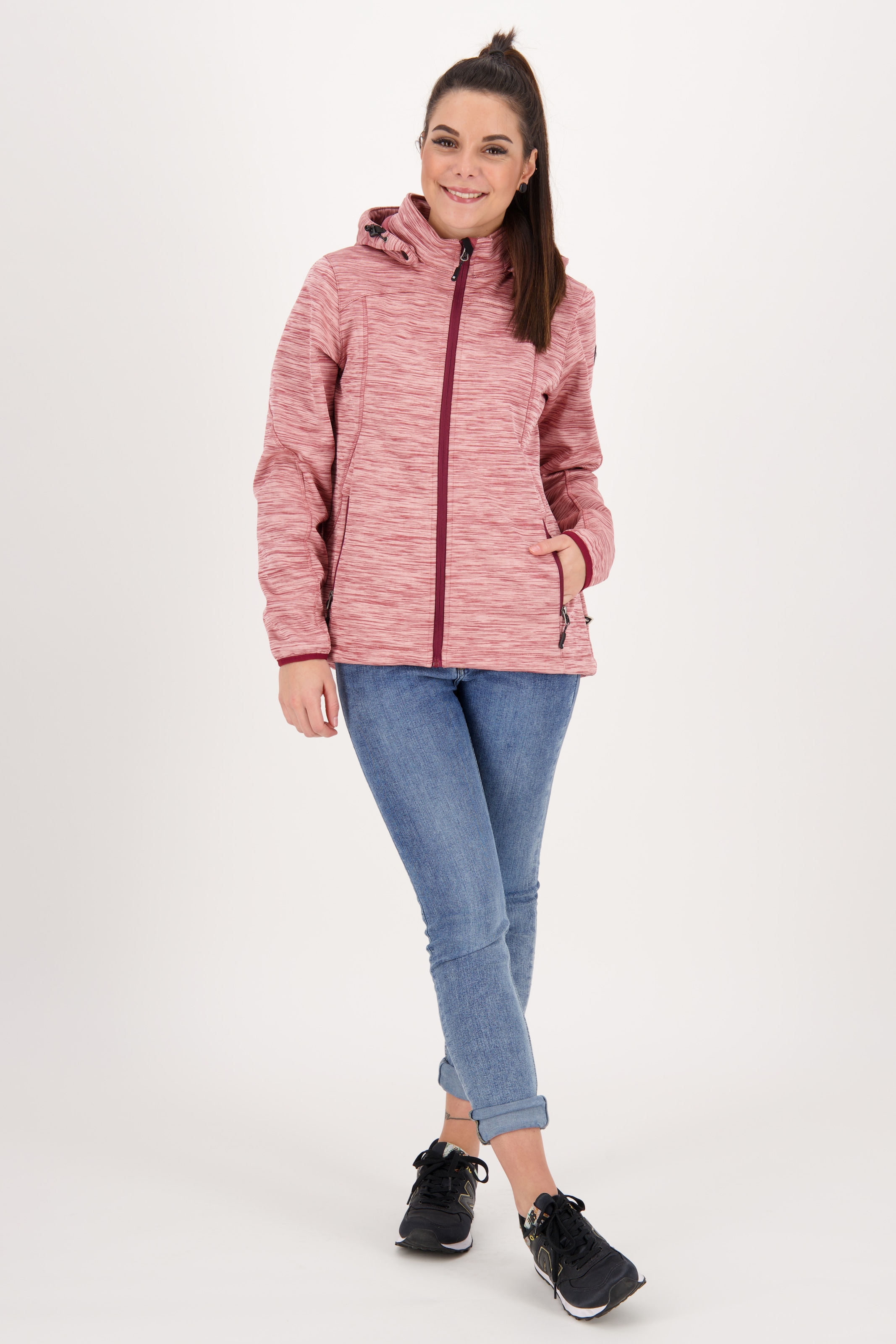 DEPROC Active Softshelljacke »SISTERS PEAK II«, mit abnehmbarer Kapuze