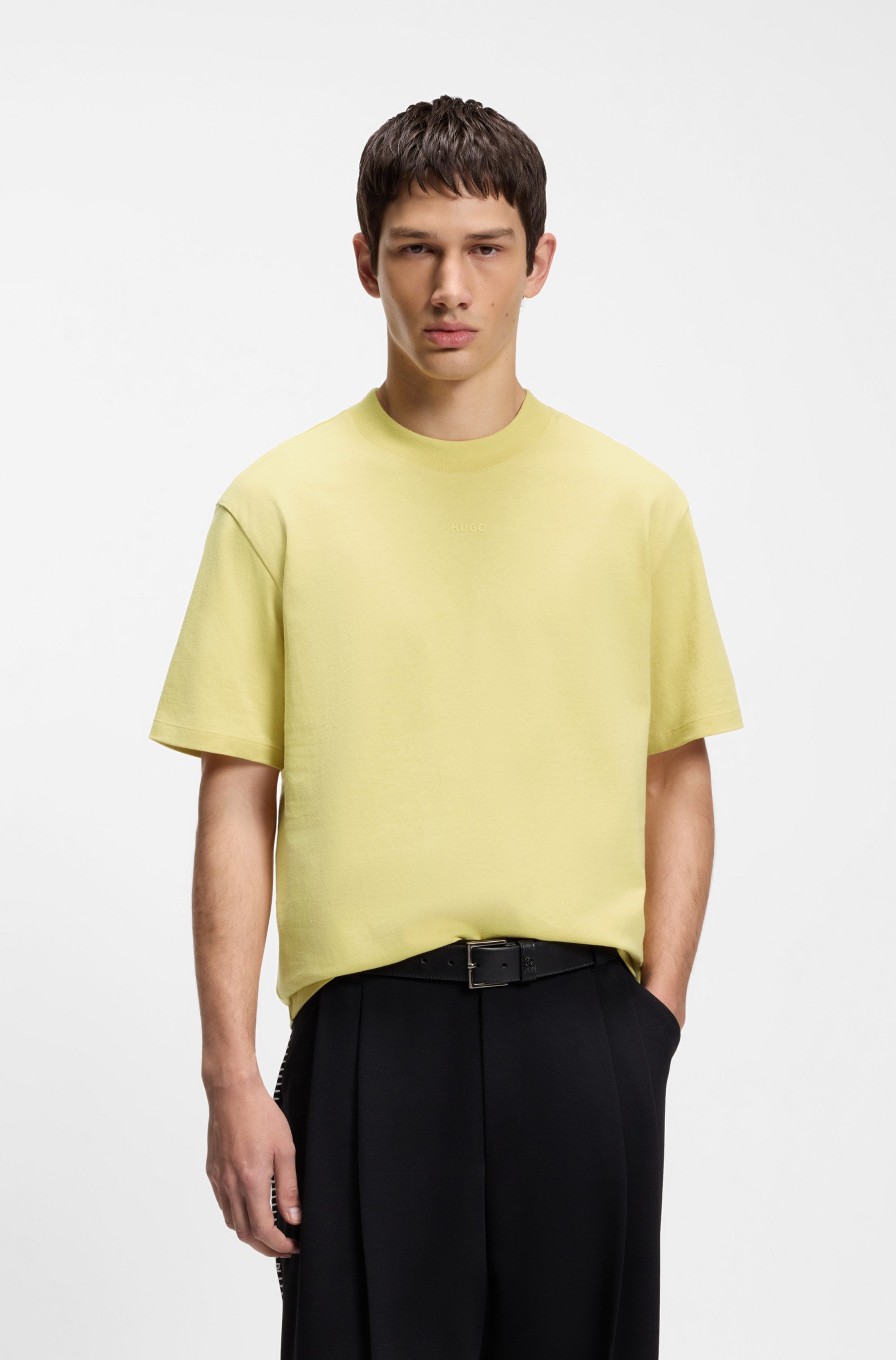 HUGO T-Shirt Rundhalsausschnitt, Relaxed Fit, Logo-Print günstig online kaufen