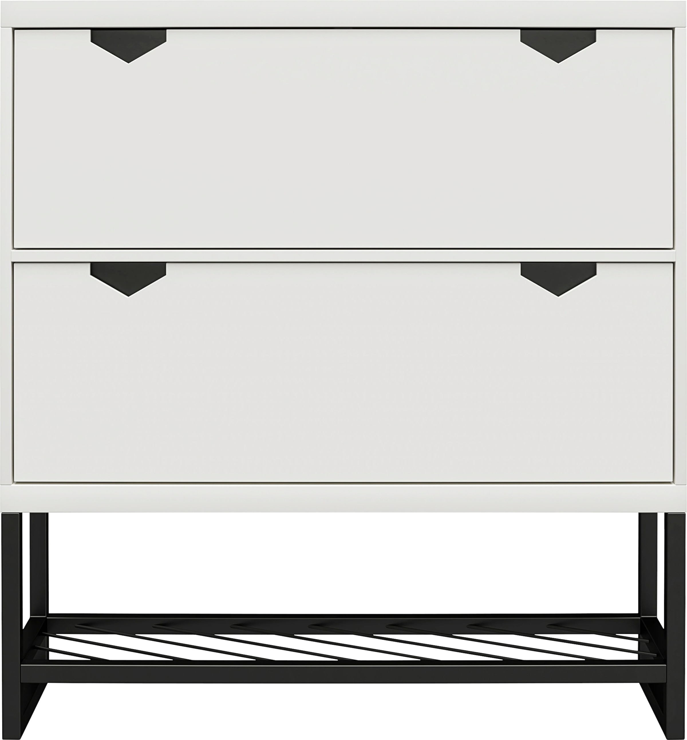 CosmoLiving by Cosmopolitan Schuhschrank »Brielle«, (1 St.), mit 2 Klappen, 4-5 Paar Schuhe pro Klappe, Breite 90 cm, Höhe 110 cm