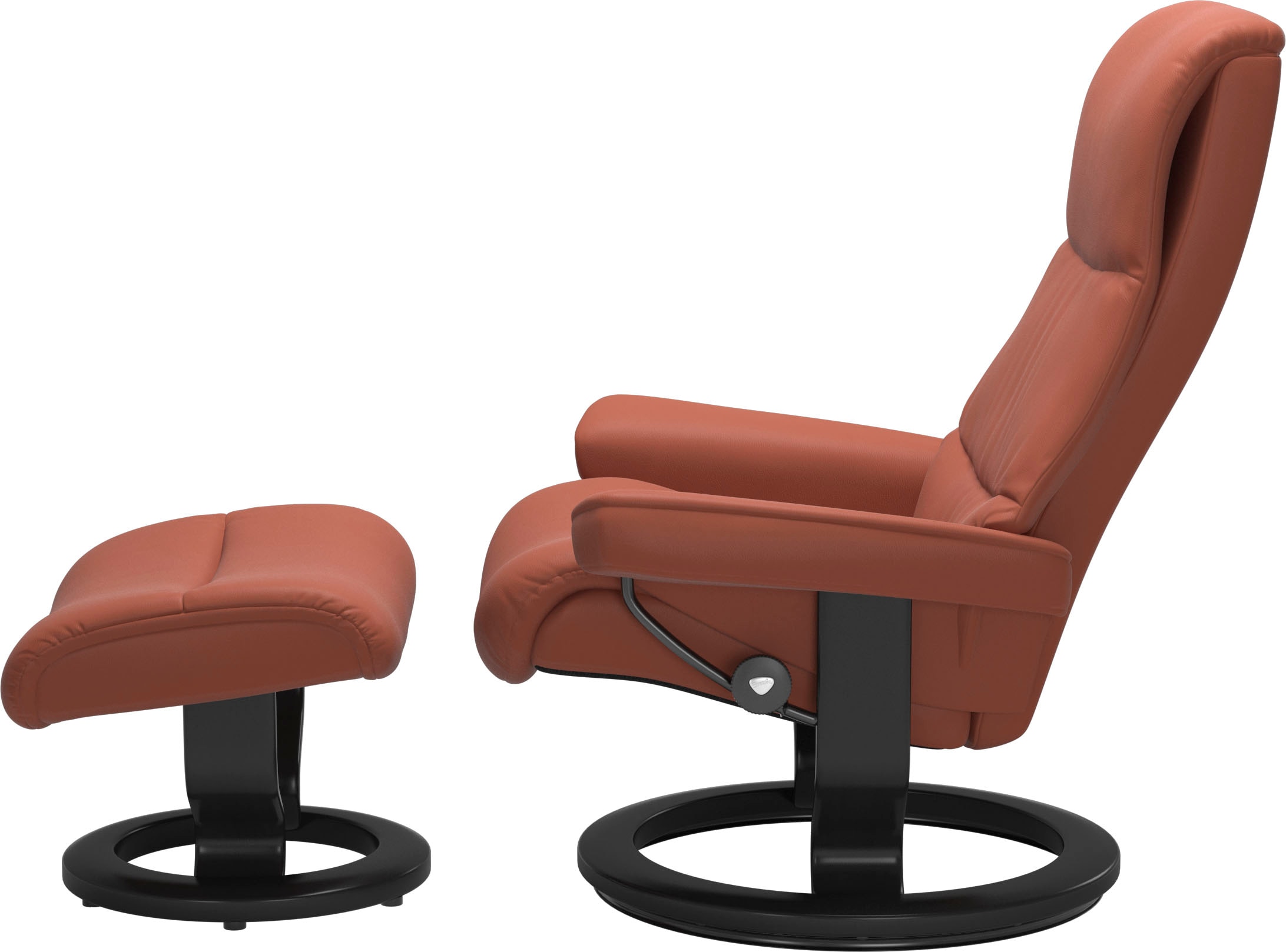 Stressless® Relaxsessel »View«, (Set, Relaxsessel mit Hocker), mit Classic Base, Größe S,Gestell Schwarz