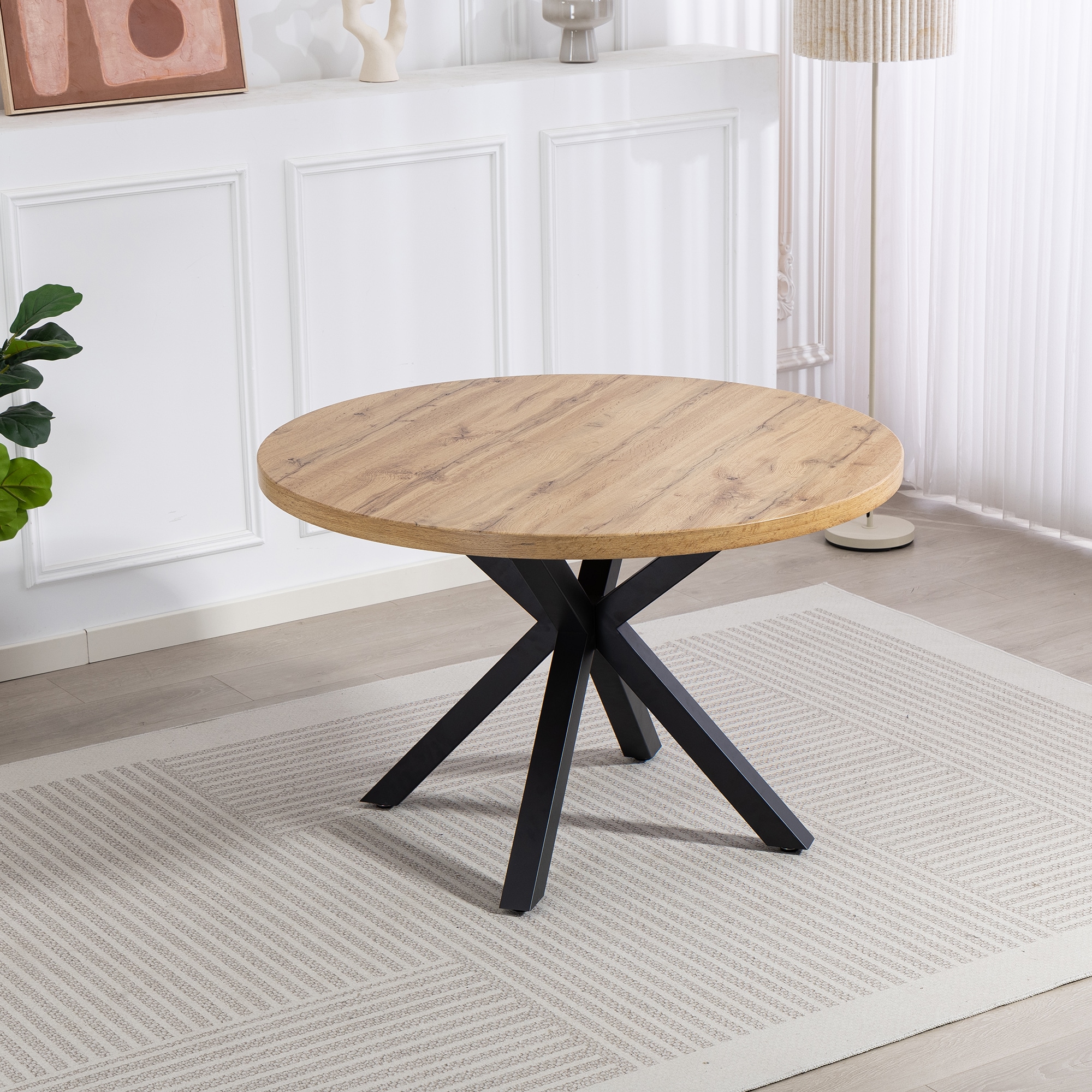 Duo Collection Esstisch "Damira Tisch rund" Massives Metallgestell, Belastbarkeit bis 100 kg