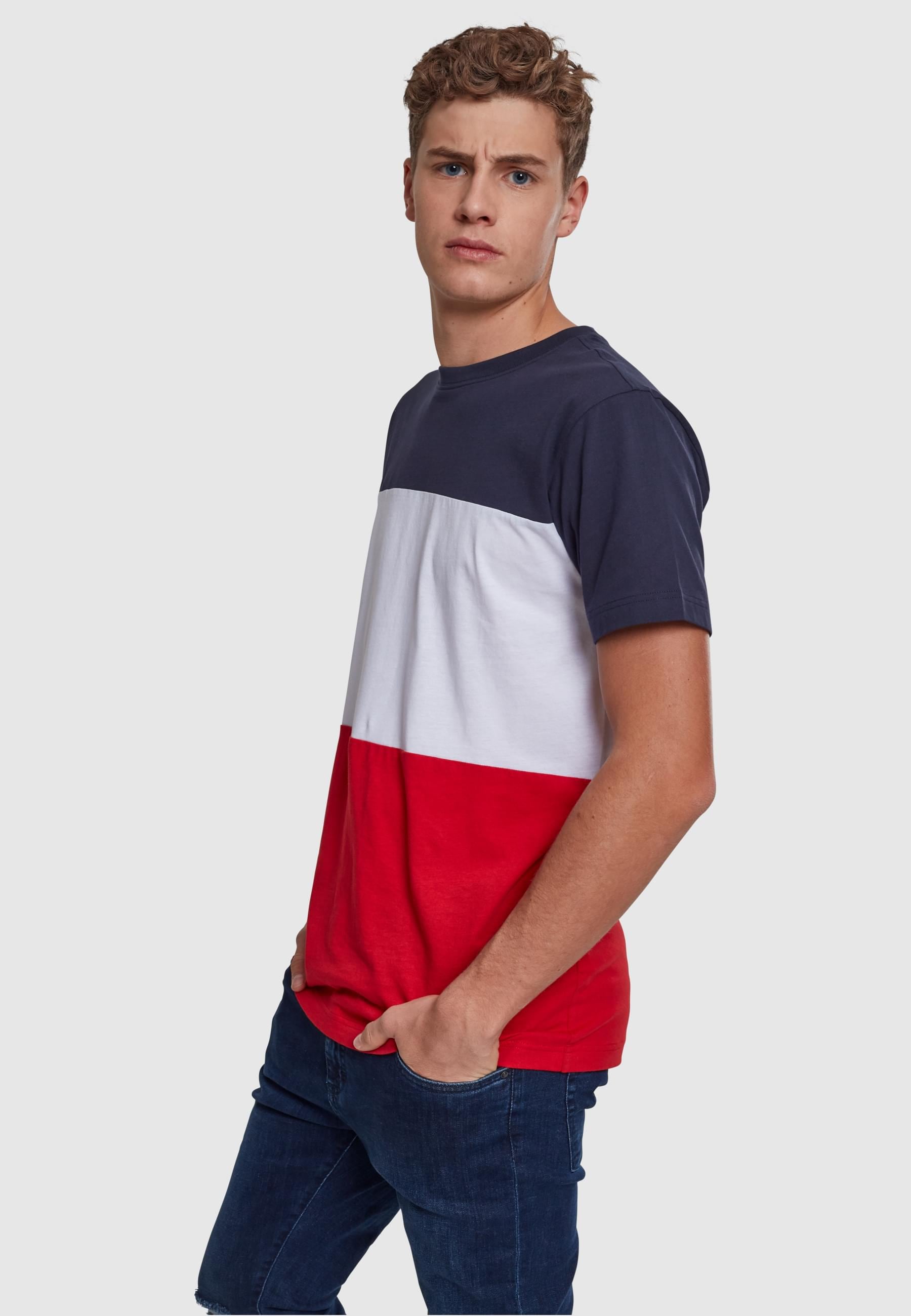 URBAN CLASSICS T-Shirt »Urban Classics Herren Color Block Tee«, (1 tlg.)