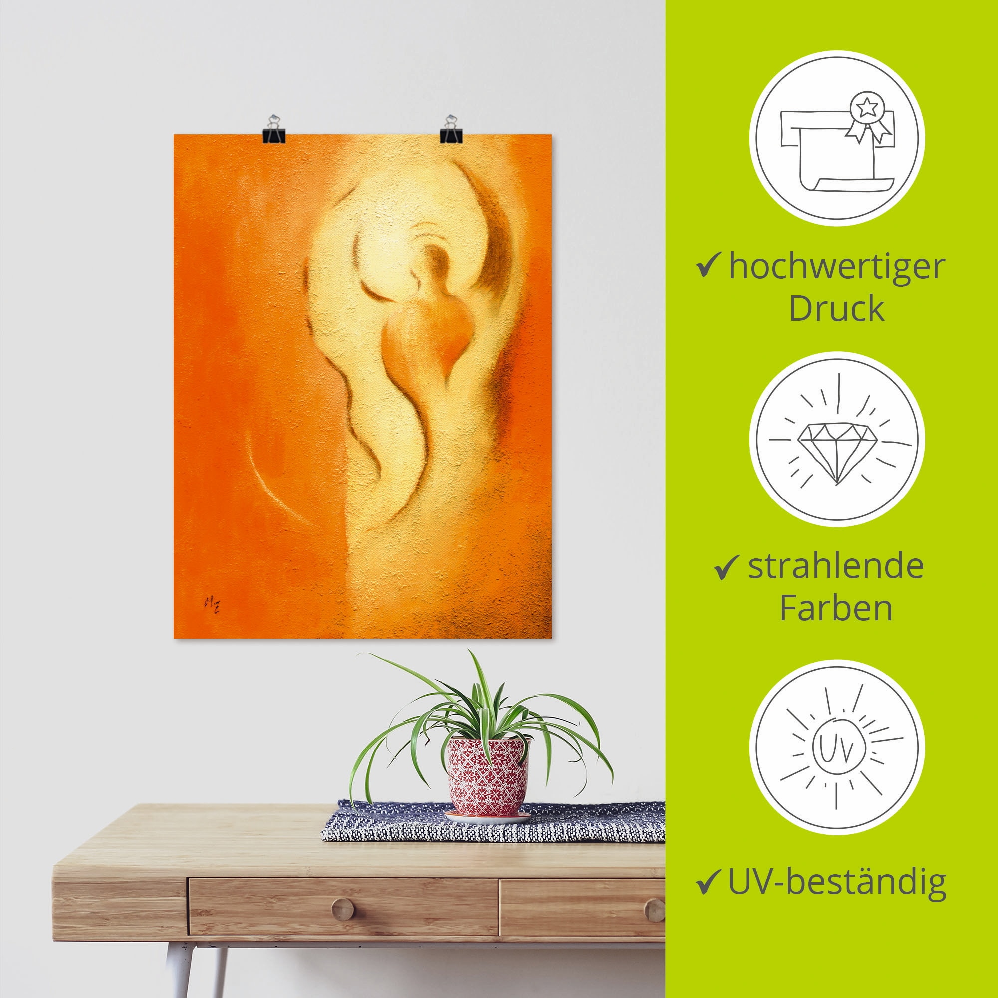 Artland Poster »Engel der Freude«, Religion, (1 St.), als Alubild, Leinwandbild, Wandaufkleber oder Poster in versch. Größen