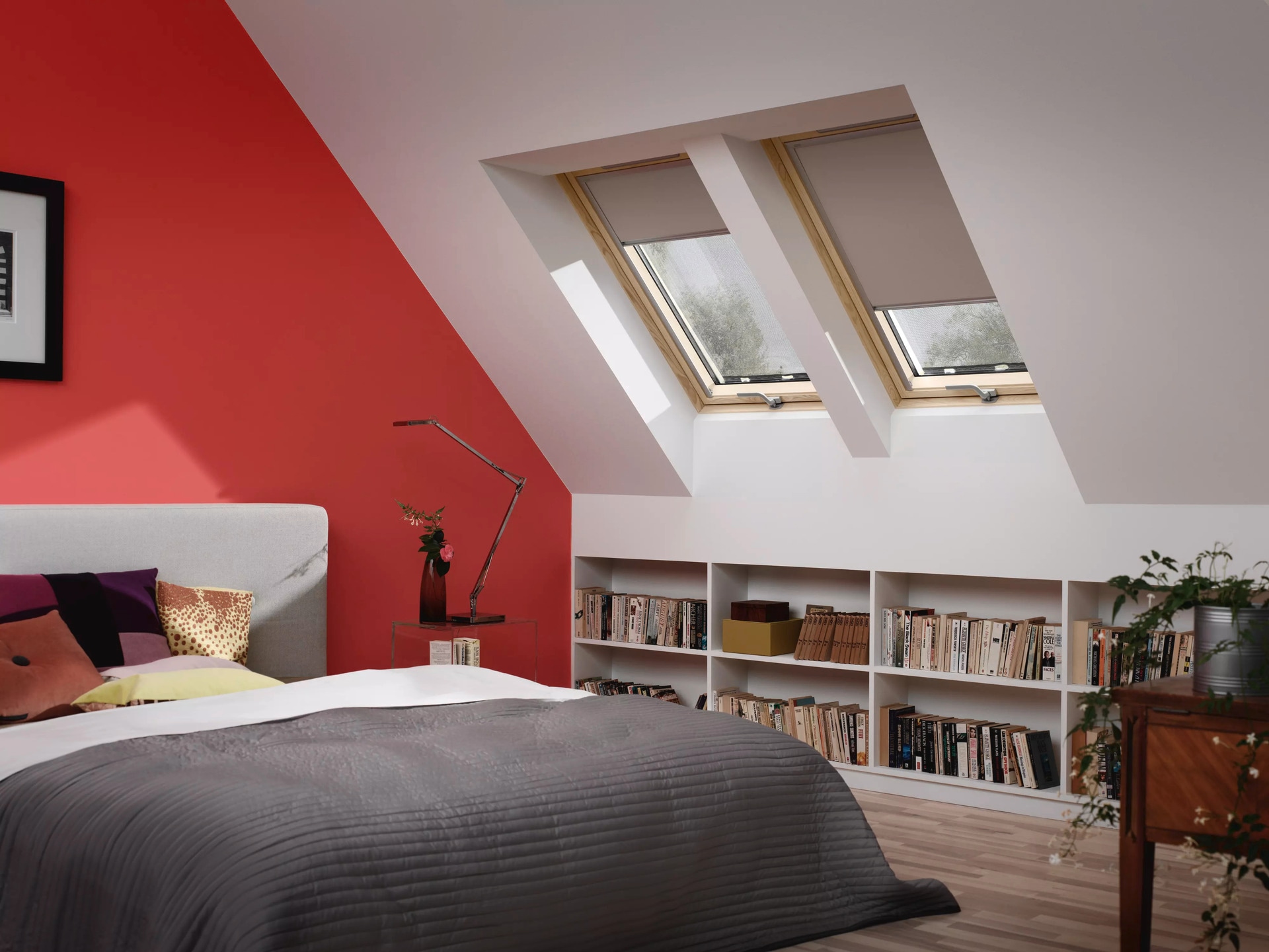 VELUX Verdunklungsrollo »DKL 4580S, Farbe: hell taupe«, verdunkelnd, ohne Bohren, in Führungsschienen, alufarbene Führungsschienen & Griffleiste