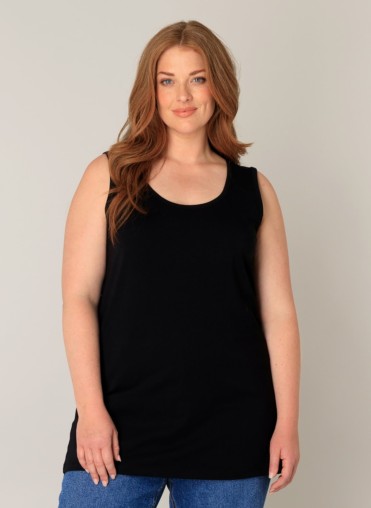 Base Level Curvy Longtop, in großen Größen günstig online kaufen