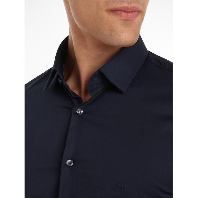 Calvin Klein Businesshemd »POPLIN STRETCH SLIM SHIRT«, mit Kentkragen ▷  kaufen | BAUR