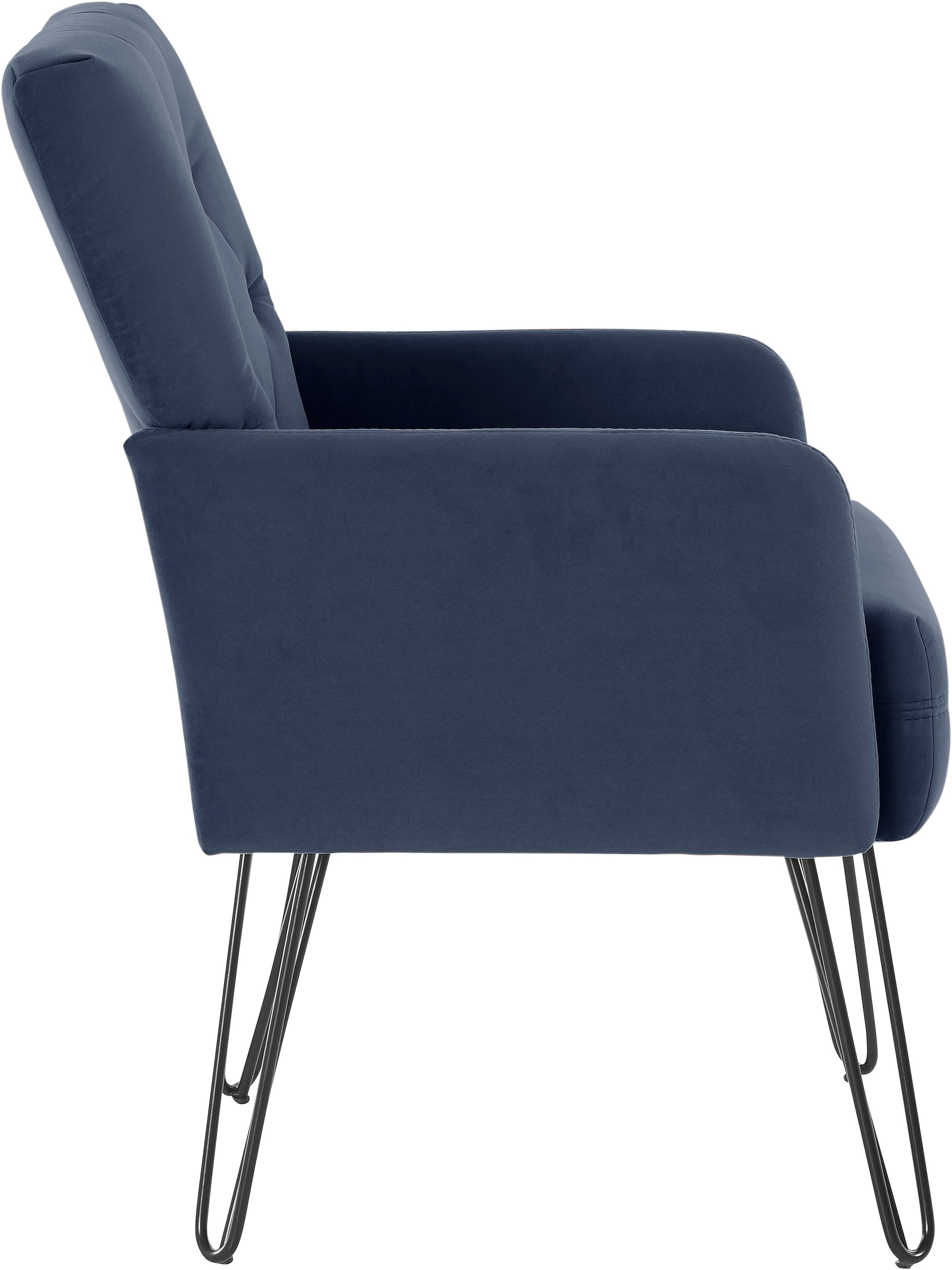 exxpo - sofa fashion Sessel »Doppio, Loungesessel mit Designuntergestell, bequem und elegant«, aufwendige Rückenverarbeitung, Breite 61 cm
