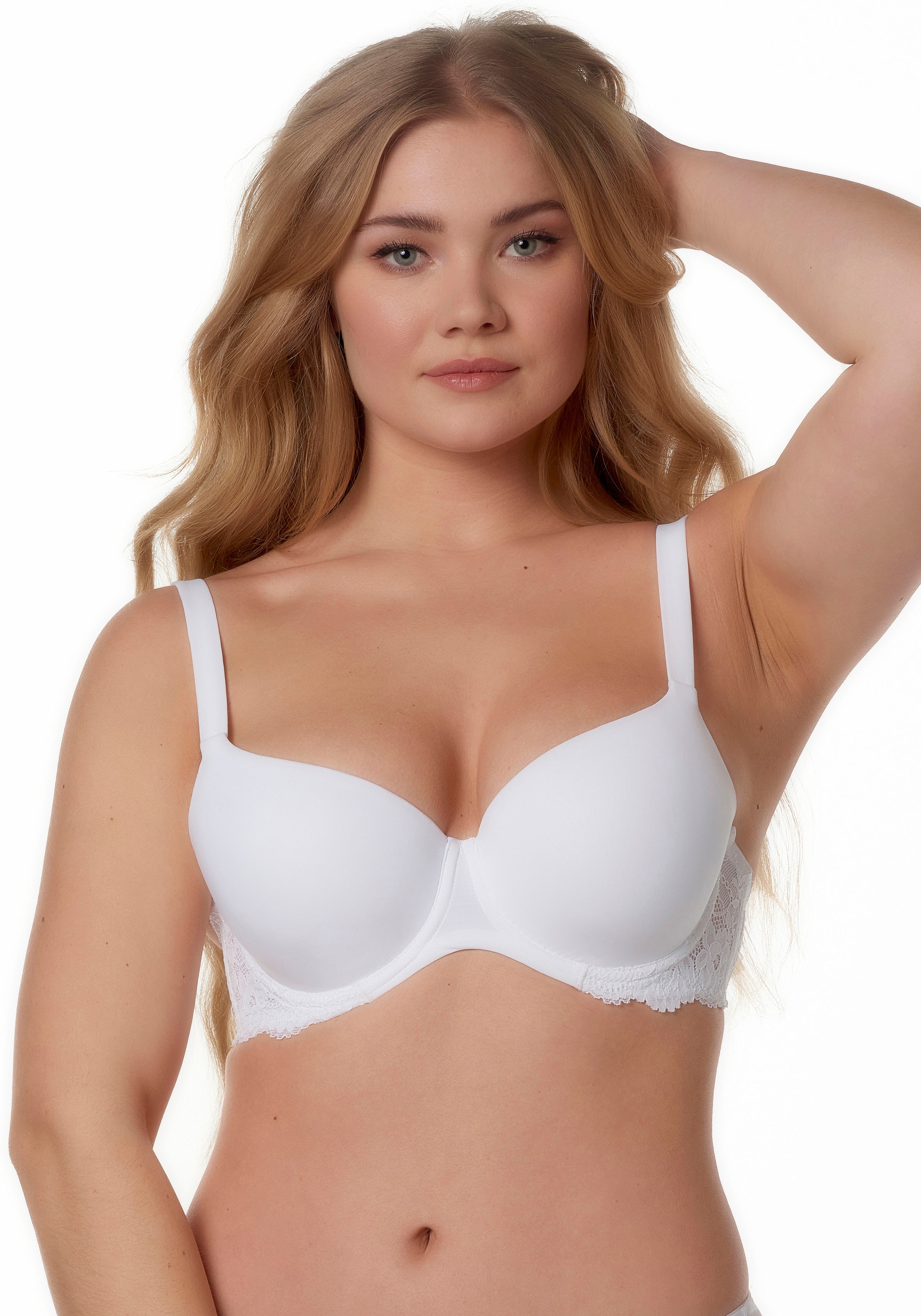 After Eden D-cup & Up T-Shirt-Bh "Liv" Verstellbare Träger, Mit Schale, Mit Bügel, Mit Spitze, Feminin