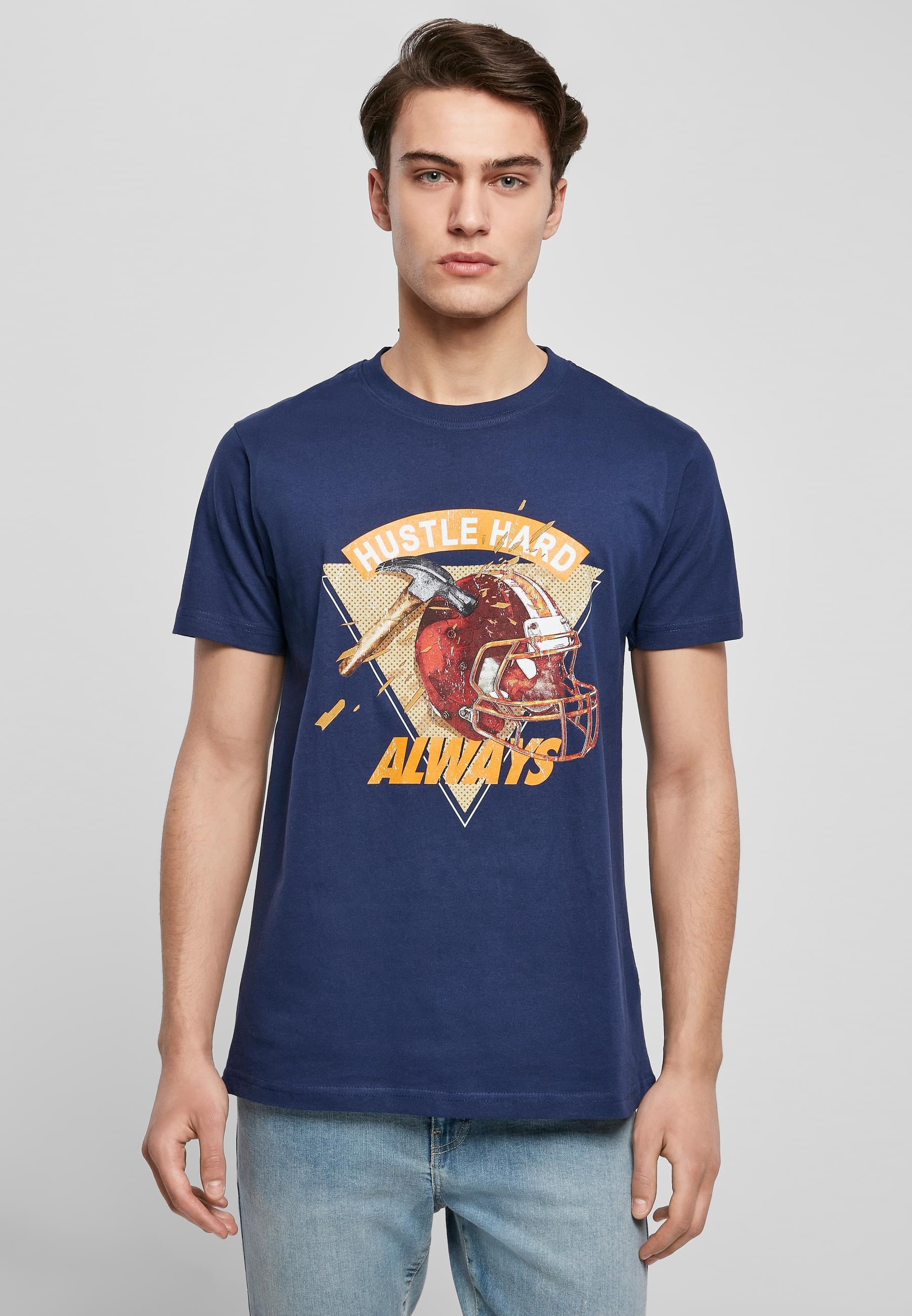 MisterTee Kurzarmshirt "MisterTee Herren Hustle Hard Always Tee", (1 tlg.) günstig online kaufen