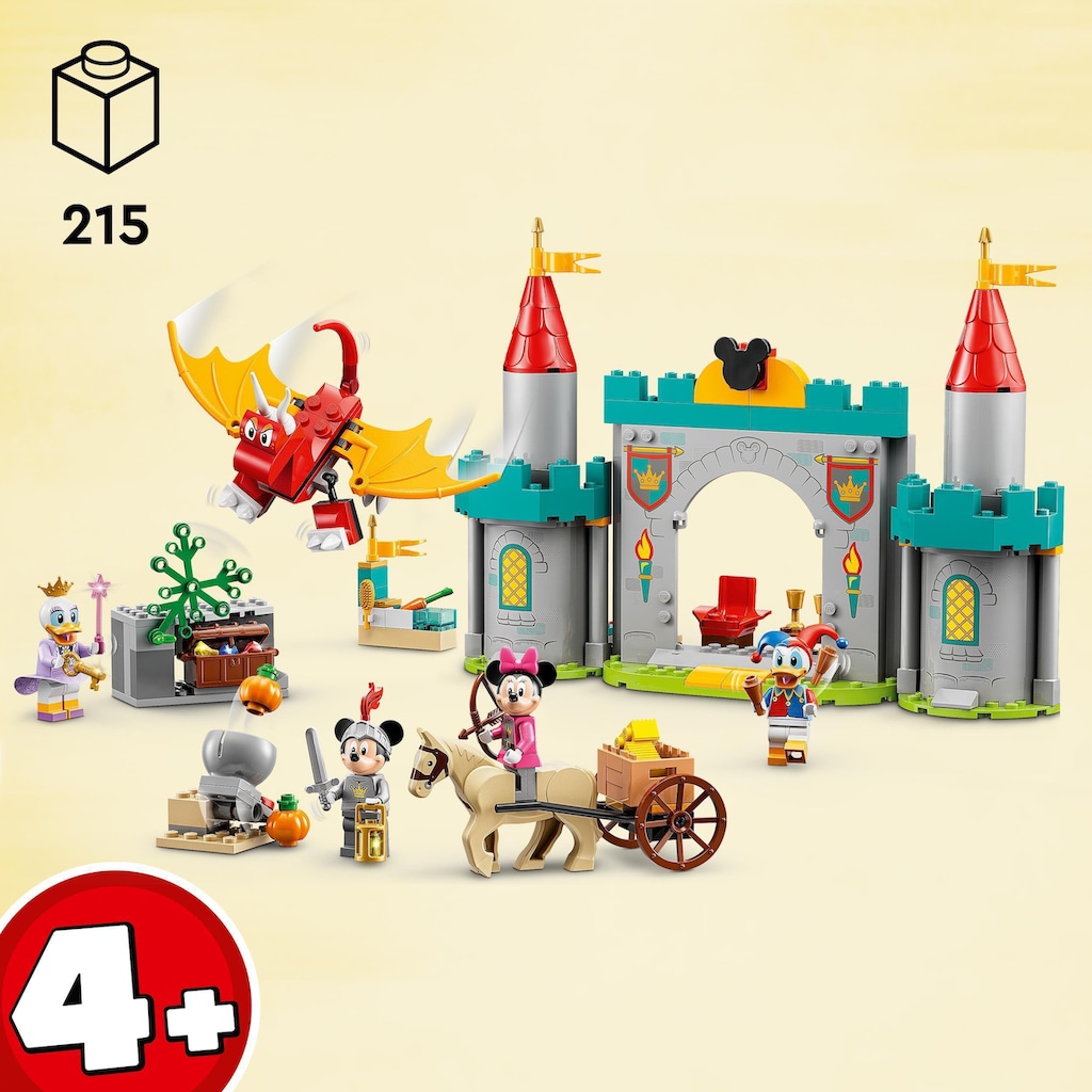 LEGO® Konstruktionsspielsteine »Mickys Burgabenteuer (10780), LEGO® Disney«, (215 St.)