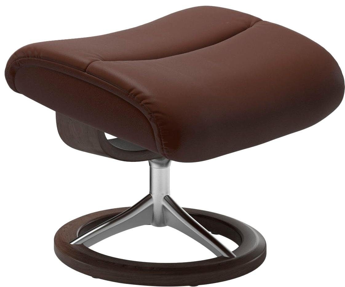 Stressless® Relaxsessel »View«, (Set, Relaxsessel mit Hocker), mit Signature Base, Größe M,Gestell Wenge