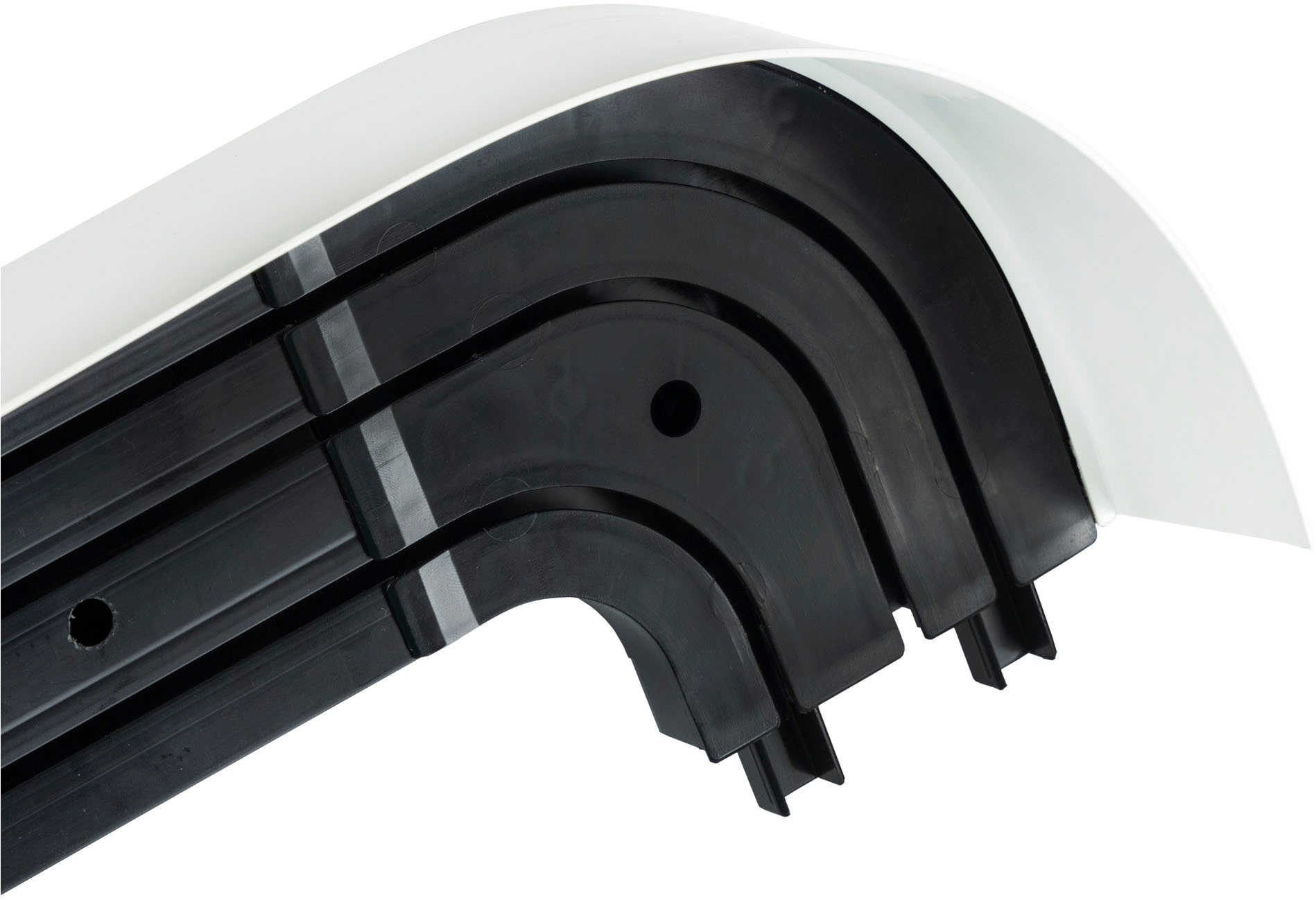 SN DECO GROUP Gardinenschiene »SH3«, 3 läufig-läufig, Fixmaß, mit Blende 5 cm