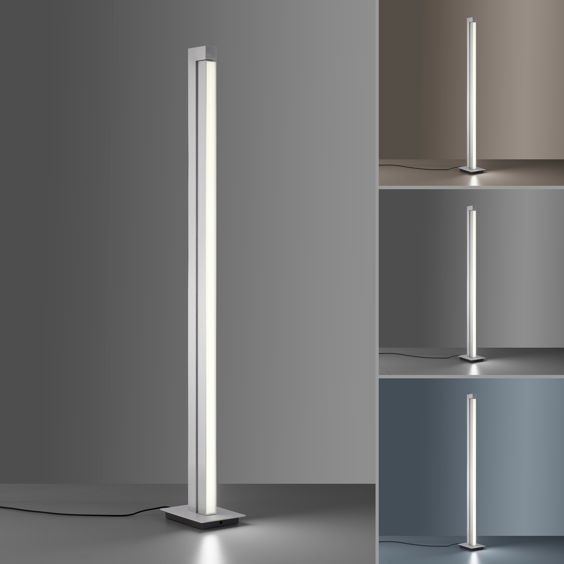Neuhaus PURE LED Stehlampe »PURE Lines Floor« LED-Board 1 Stk. warmweiß - kaltweiß CCT Farbsteuerung, dimmbar über Fernbedienung, Fußschalter