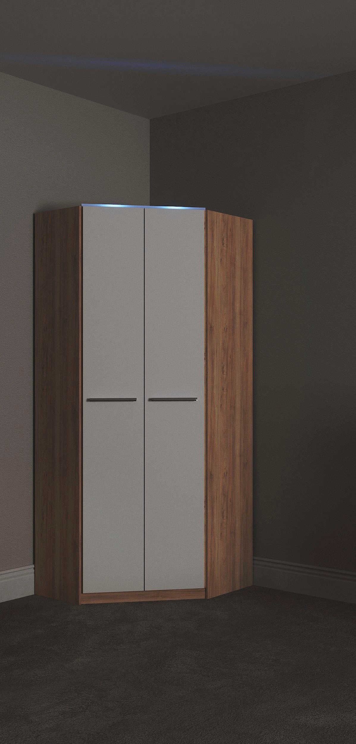 priess "Barcelona Kleiderschrank Ecklösung Raumwunder" in 2 Tiefen Schrank Eckschrank Garderobe