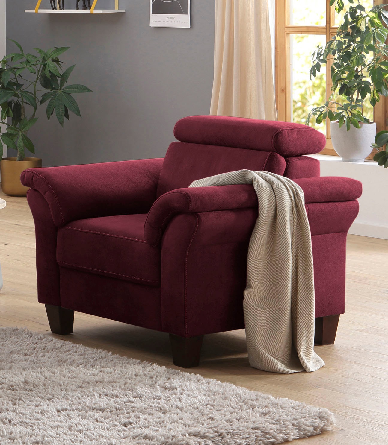 OTTO home Sessel "Arngast" Inclusive Kopfteilverstellung und Federkern