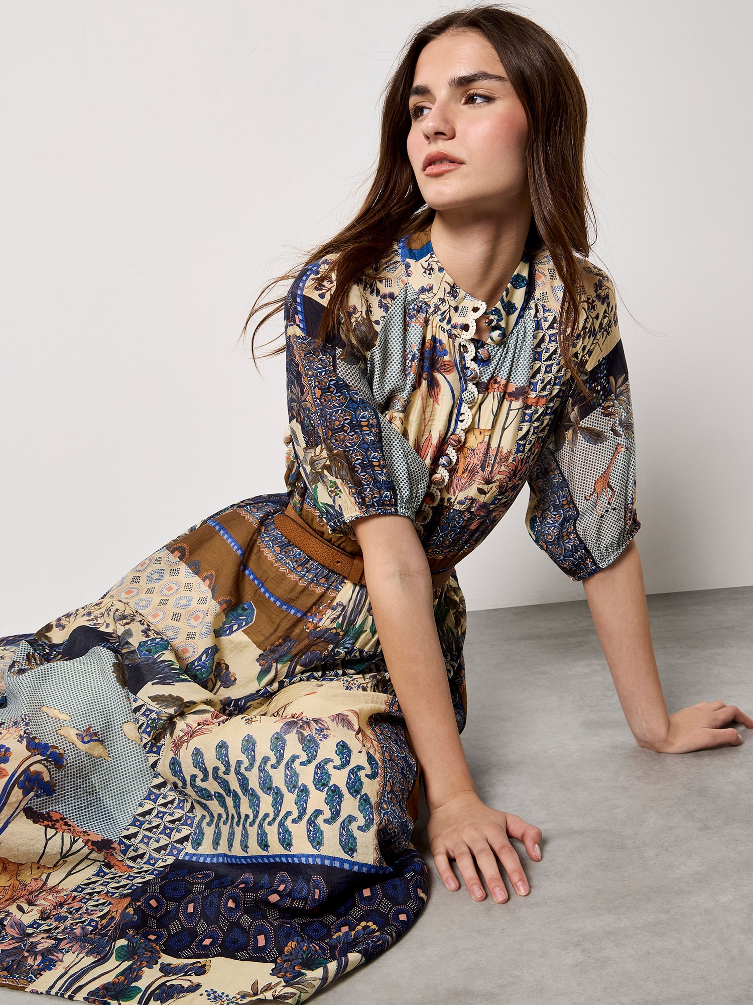 Apricot Midikleid »Midi-Kleid« mit Patchwork-Print