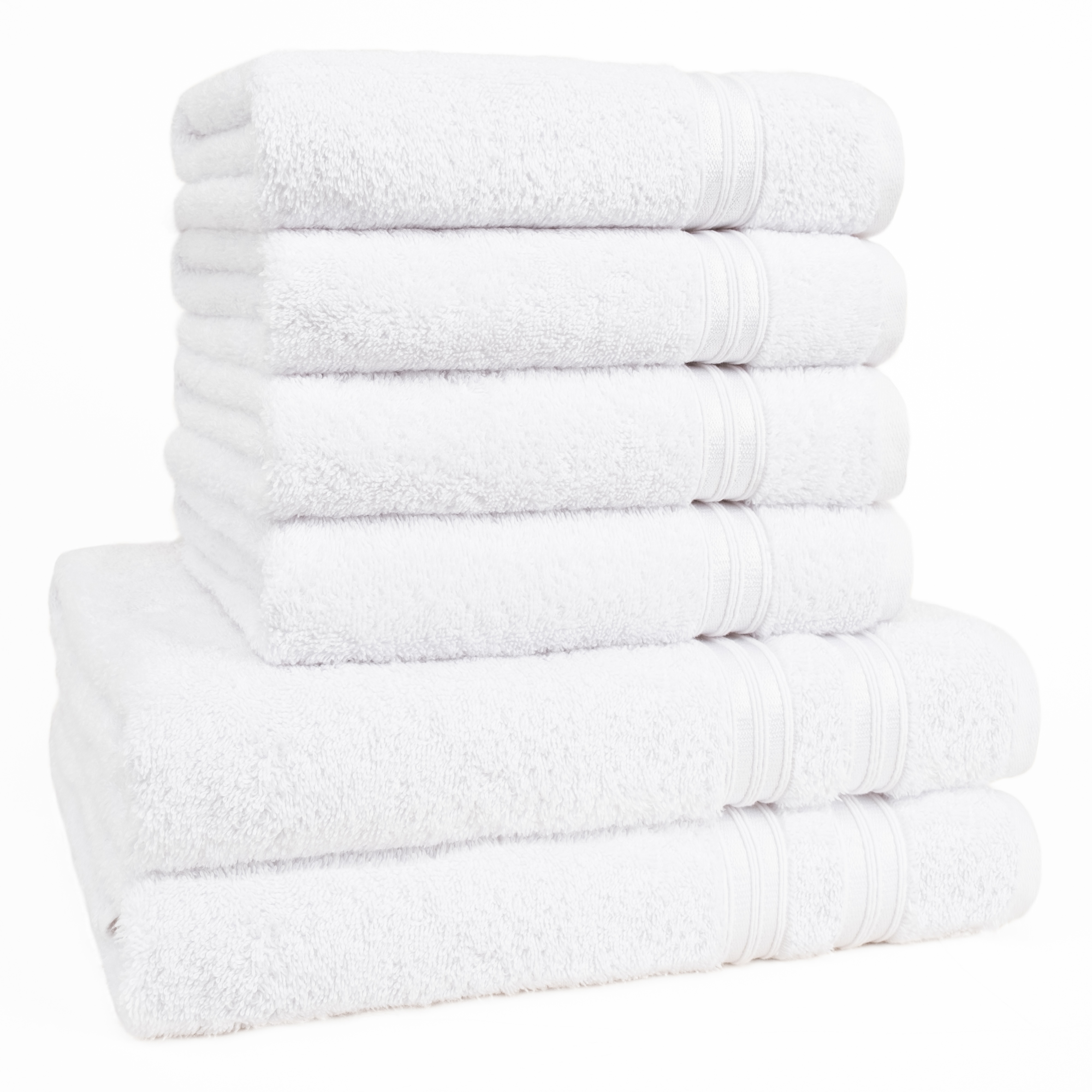 Handtuch Set HAMMETEX, weiß, Frottier, Obermaterial: 100% Baumwolle, Handtuch-Sets, "6-teiliges Handtuch Set, 100% Baumwolle, Weich & Saugstark", mit